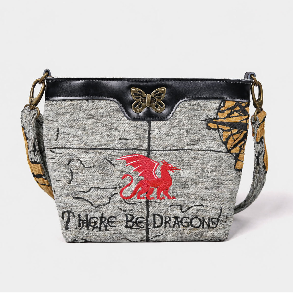 Here Be Dragons Butterfly Crossbody Bag Carpetbag of America main