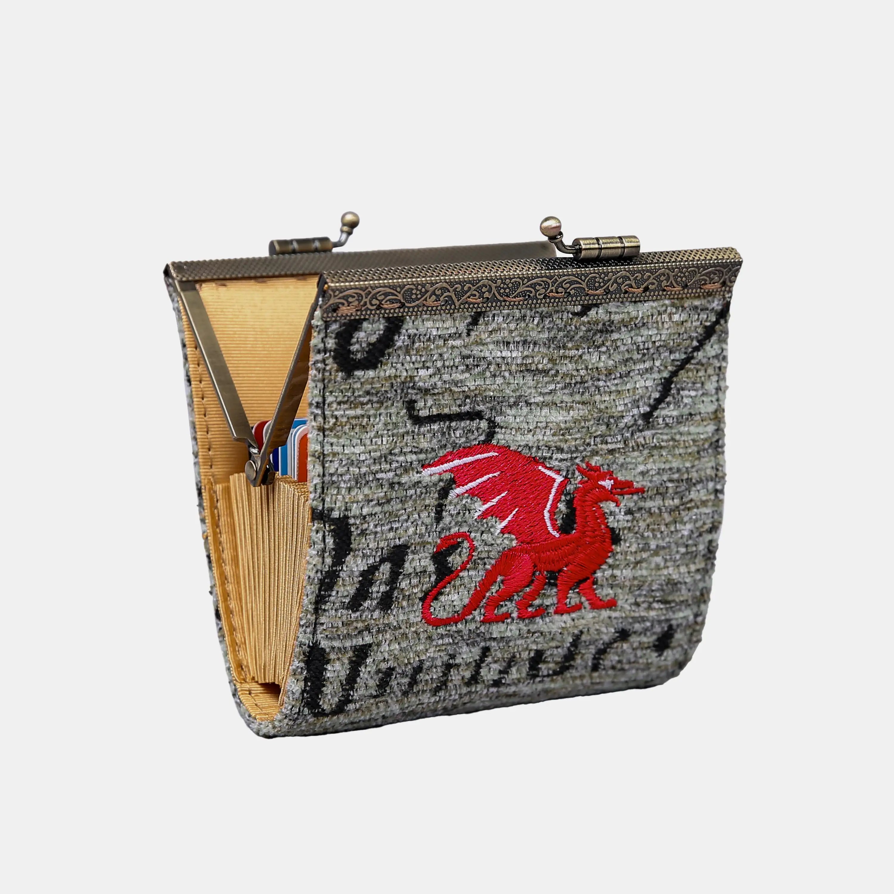 Here Be Dragons Card Wallet of America 17 slot open