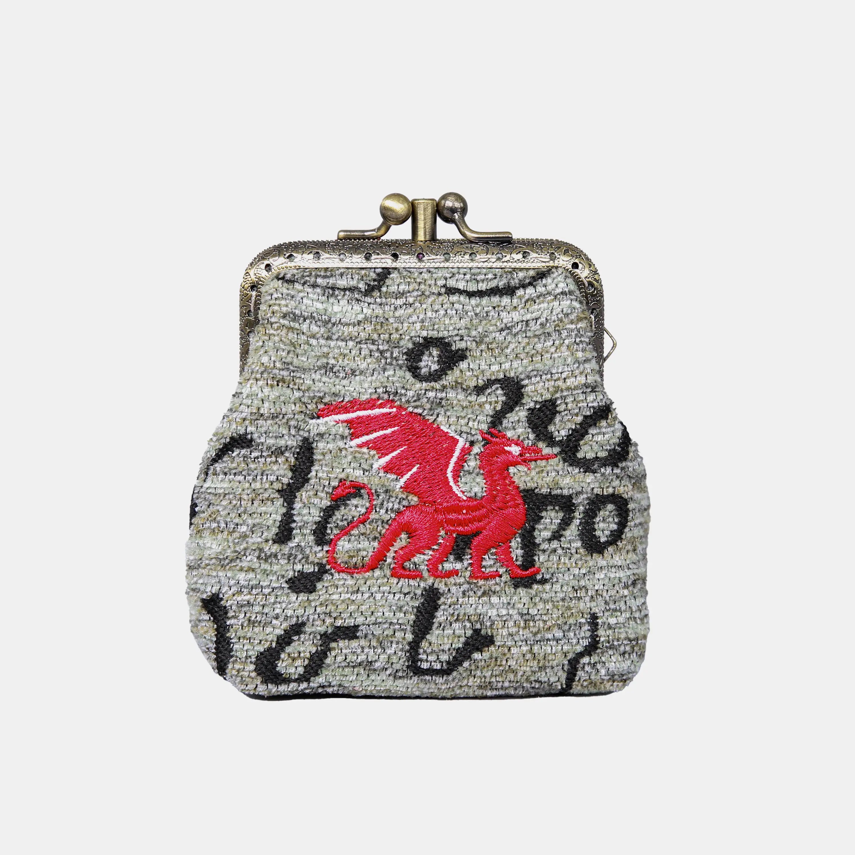 Here Be Dragons Double Kiss Clasp Coin Purse of America front-1