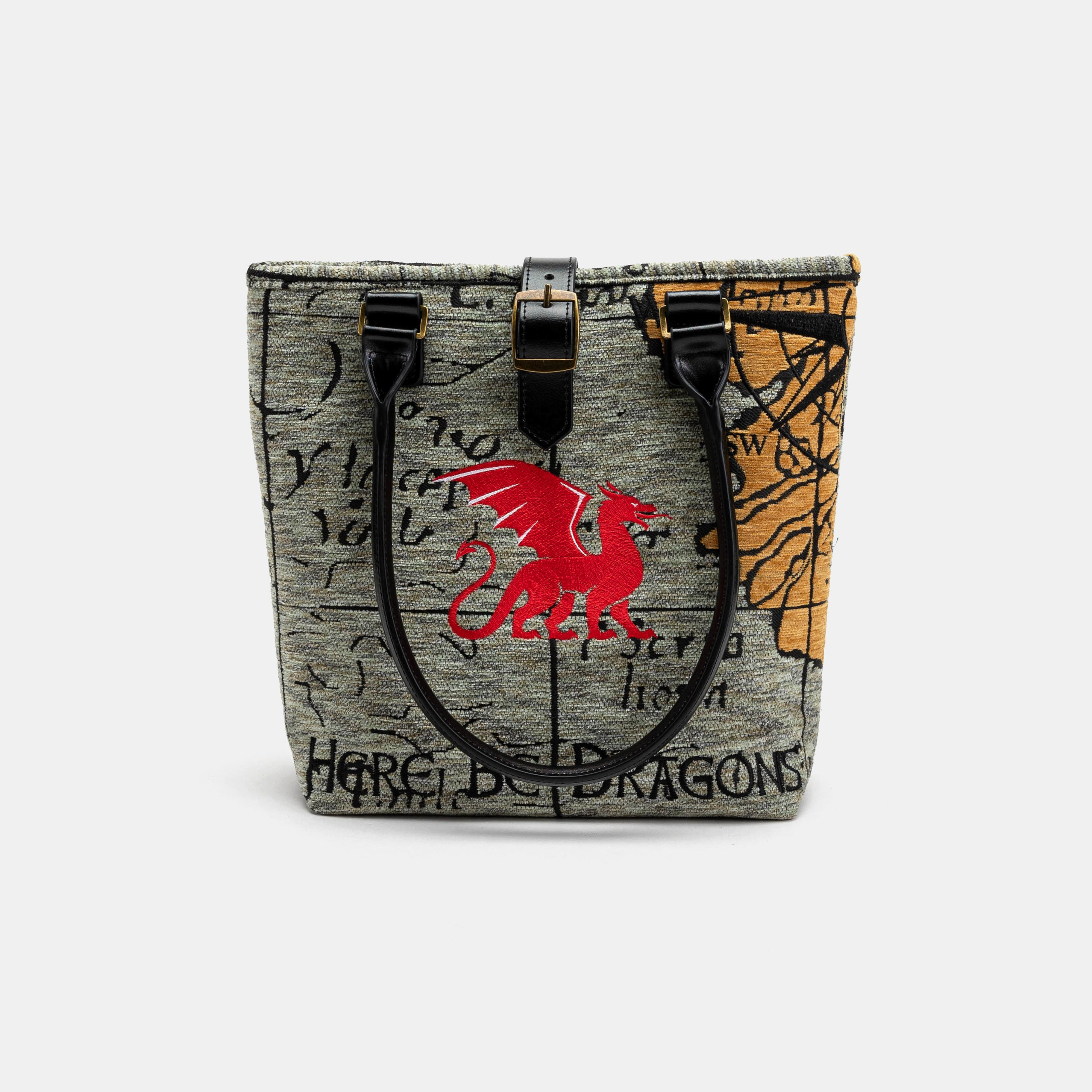 Here Be Dragons Everyday Tote Carpet Bag of America with shoulder strap
