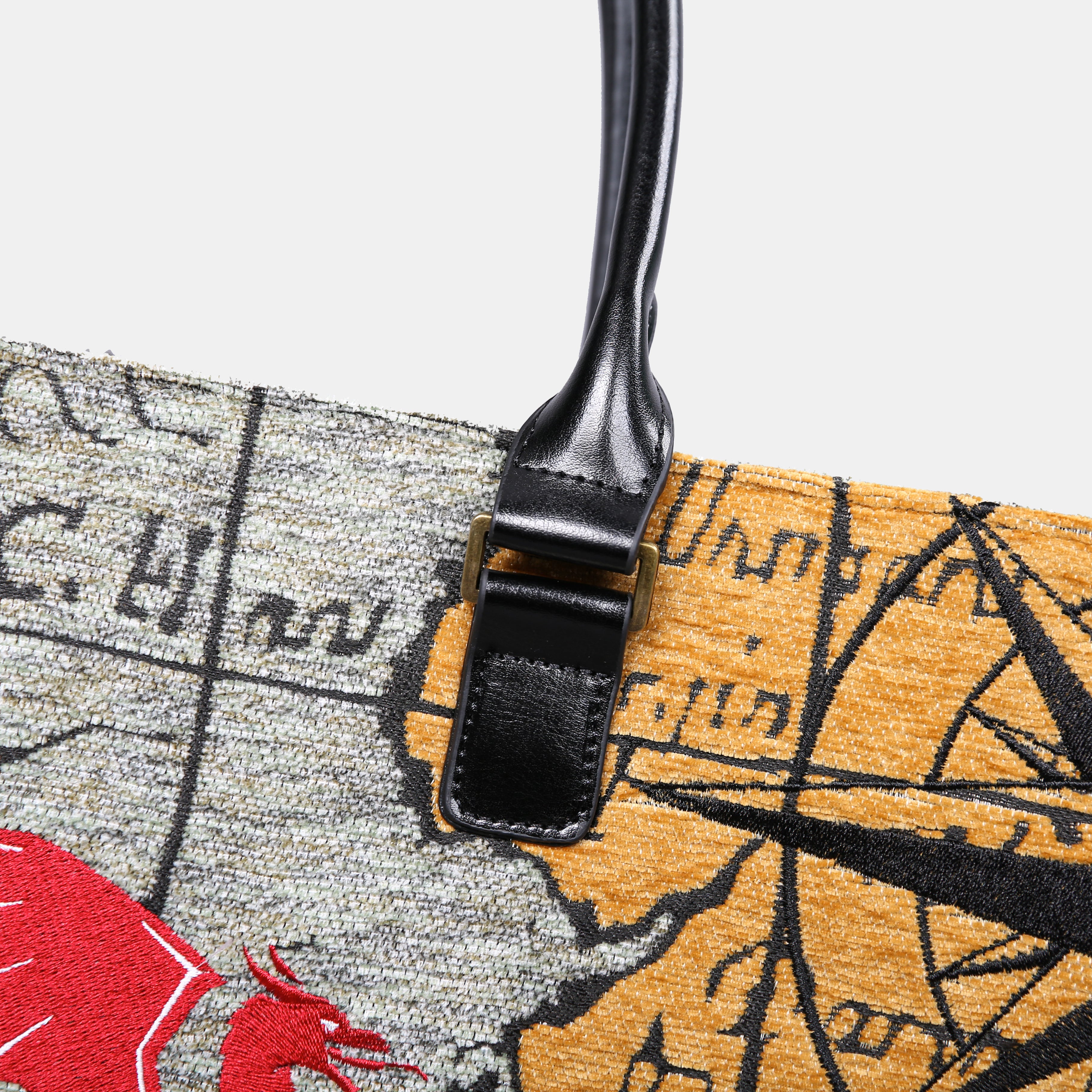 Here Be Dragons Laptop Work Tote  of America detail