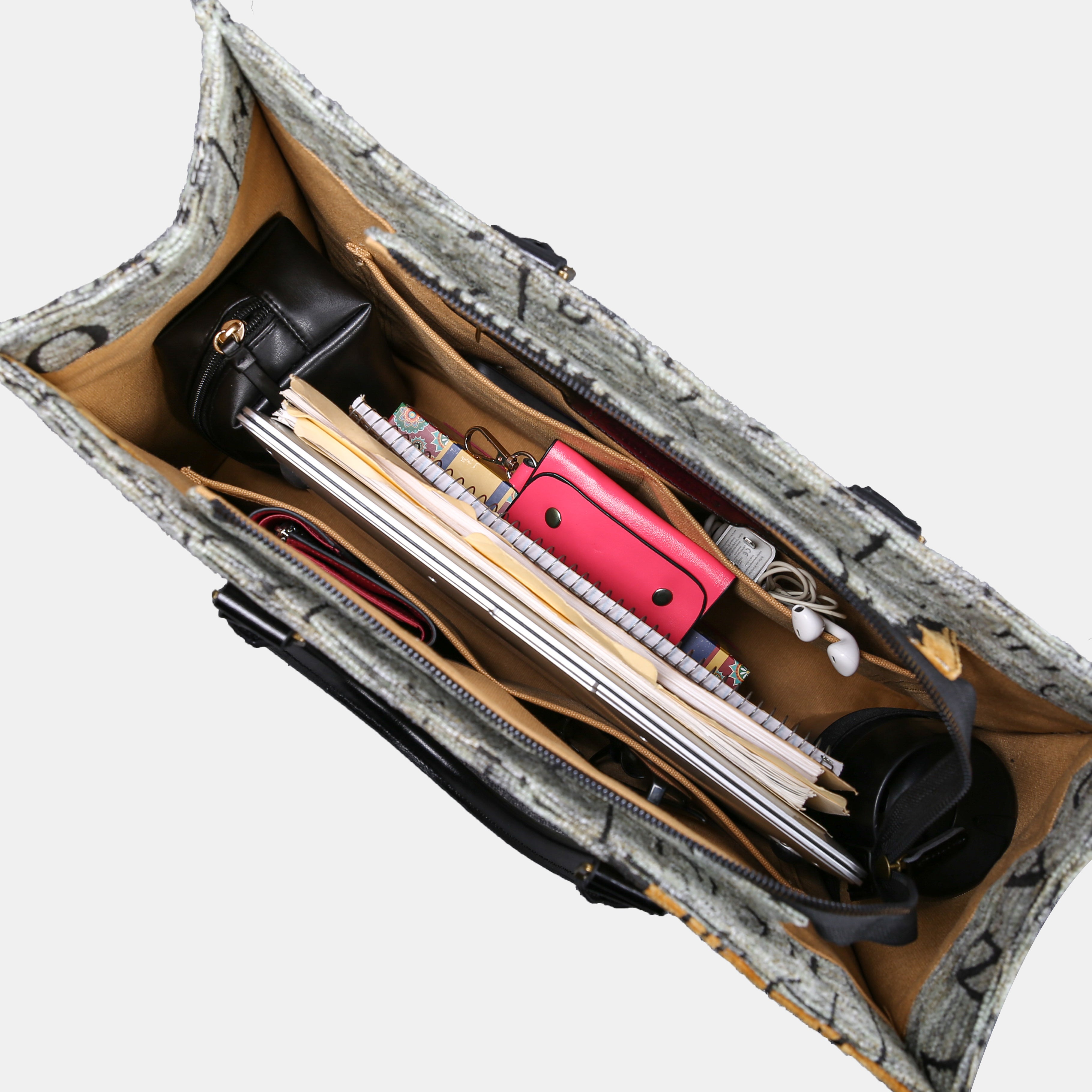 Here Be Dragons Laptop Work Tote  of America in use