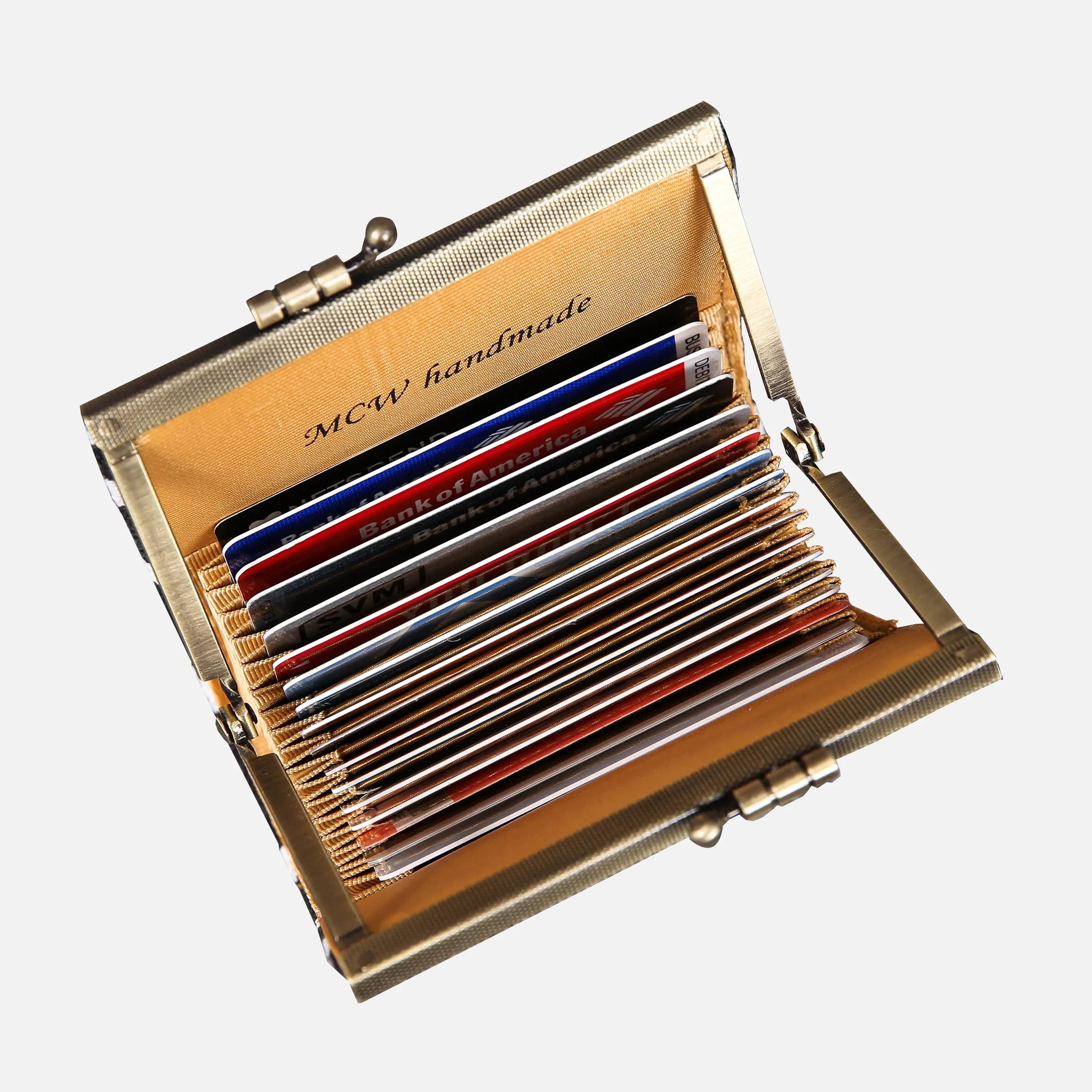 Houndstooth Black Card Wallet  of America 17 slots in use