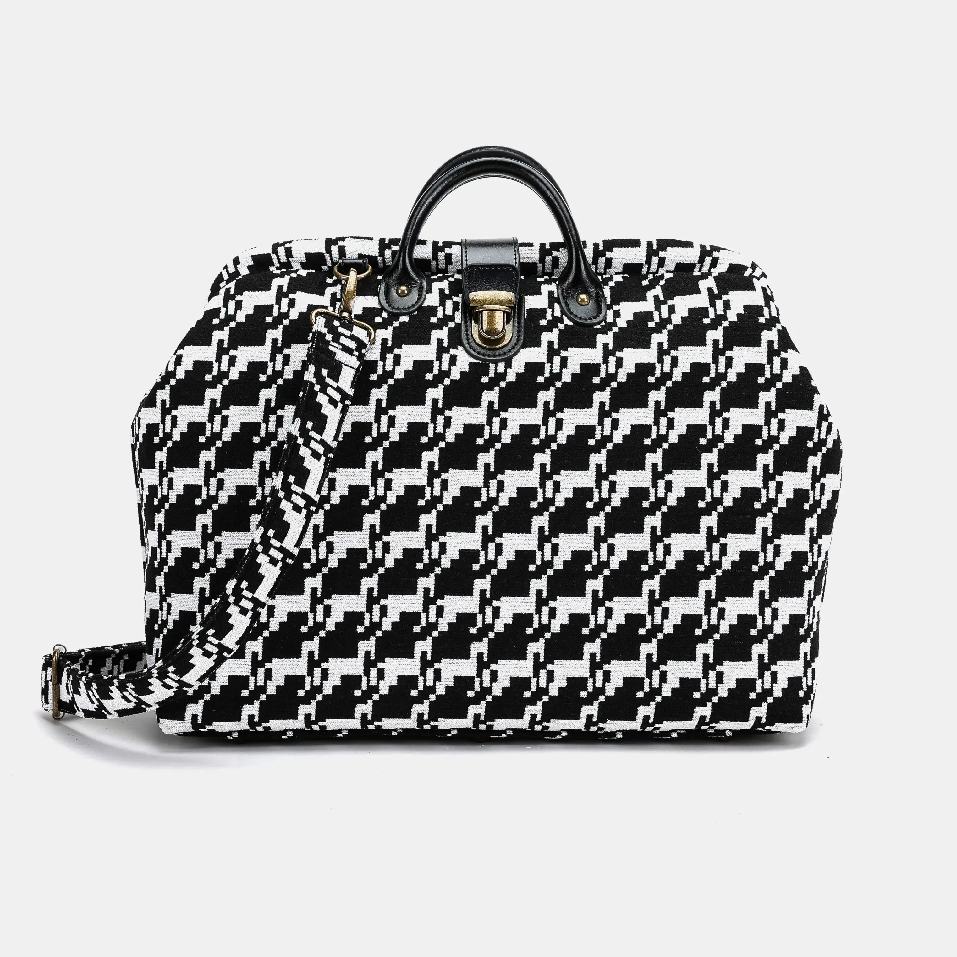 Houndstooth Laptop Work Bag  of America with handle