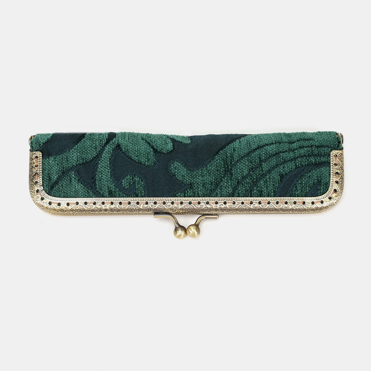 Hunter Green Duo Pen Case Carpetbag of America front