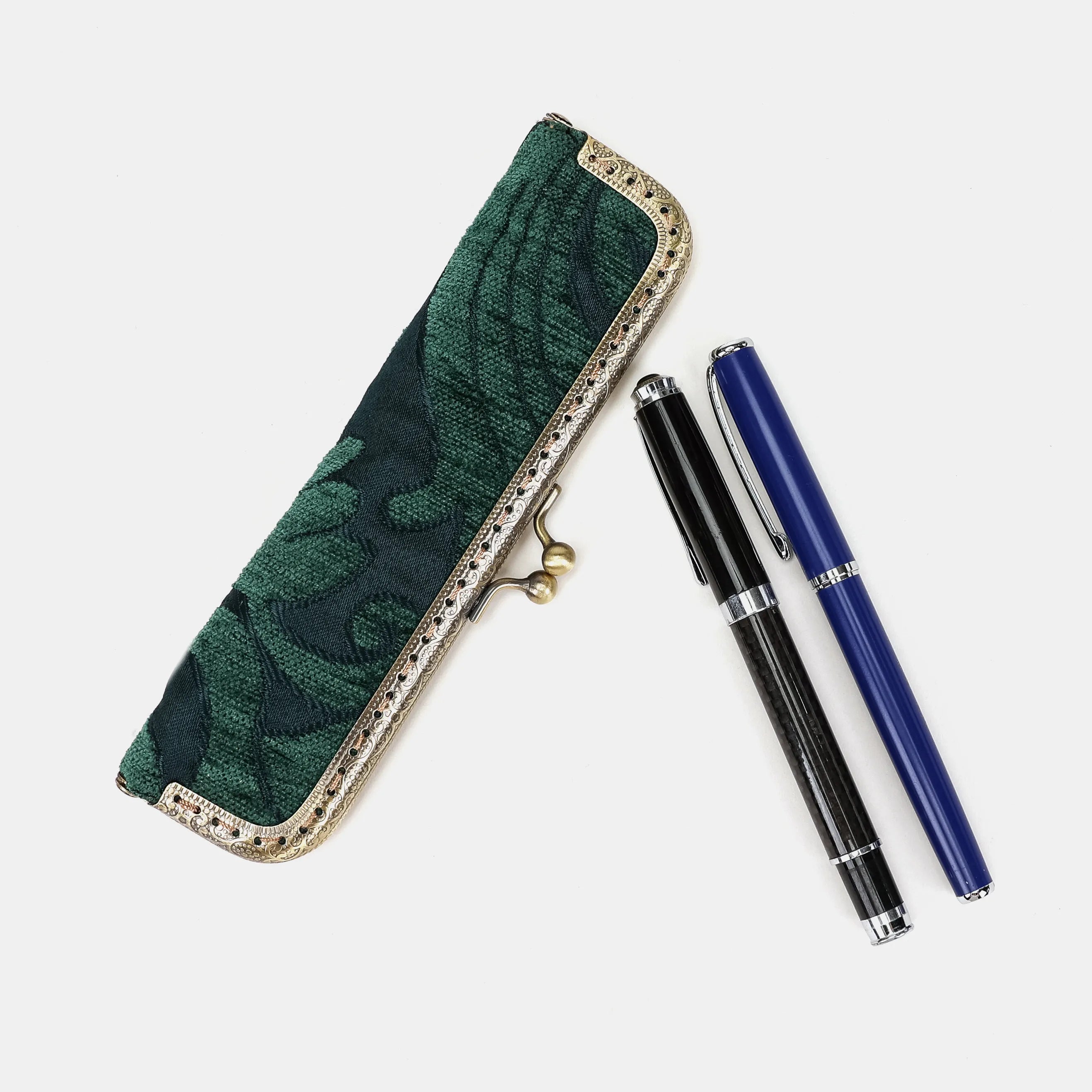 Hunter Green Duo Pen Case Carpetbag of America main