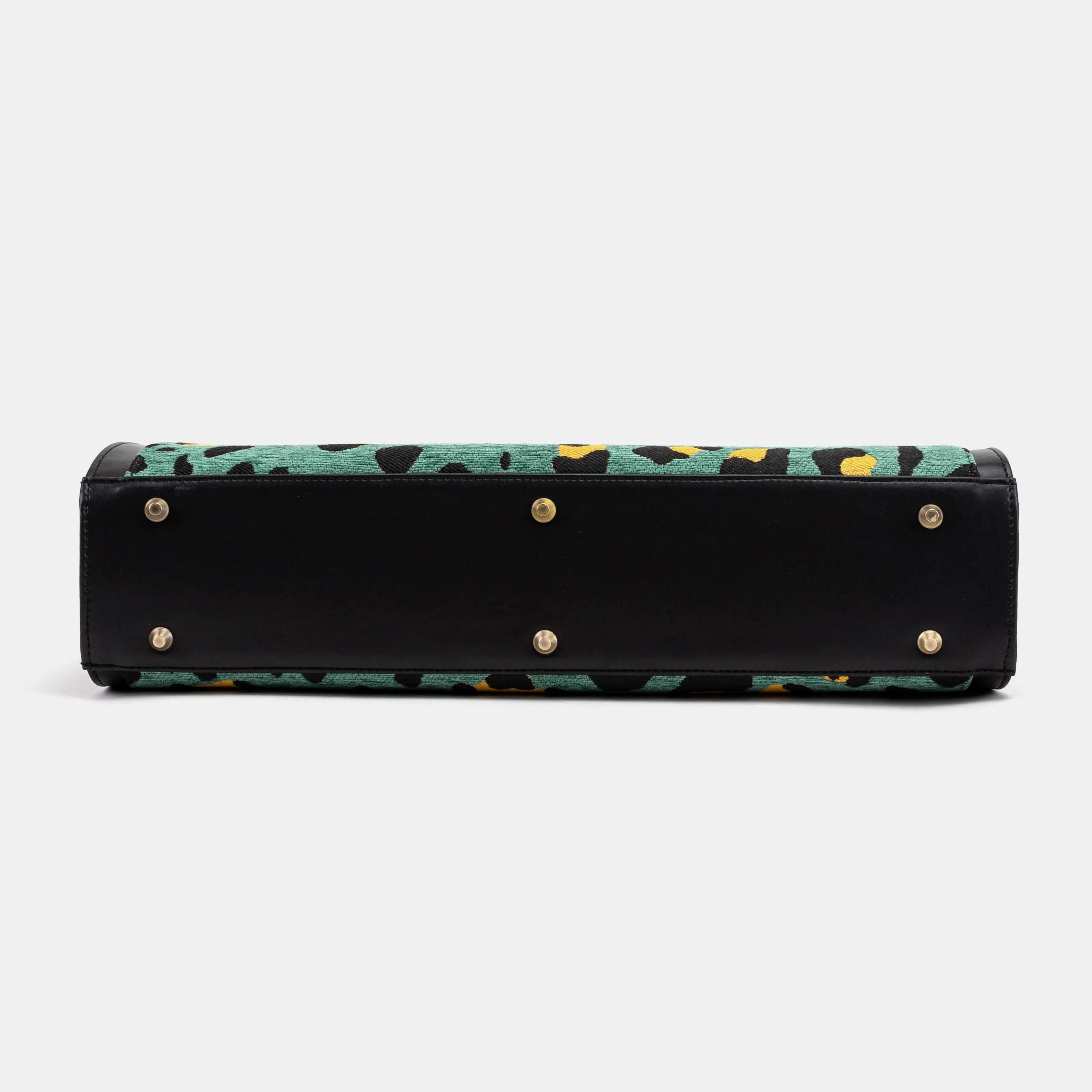Leopard Green Business Tote of America bottom