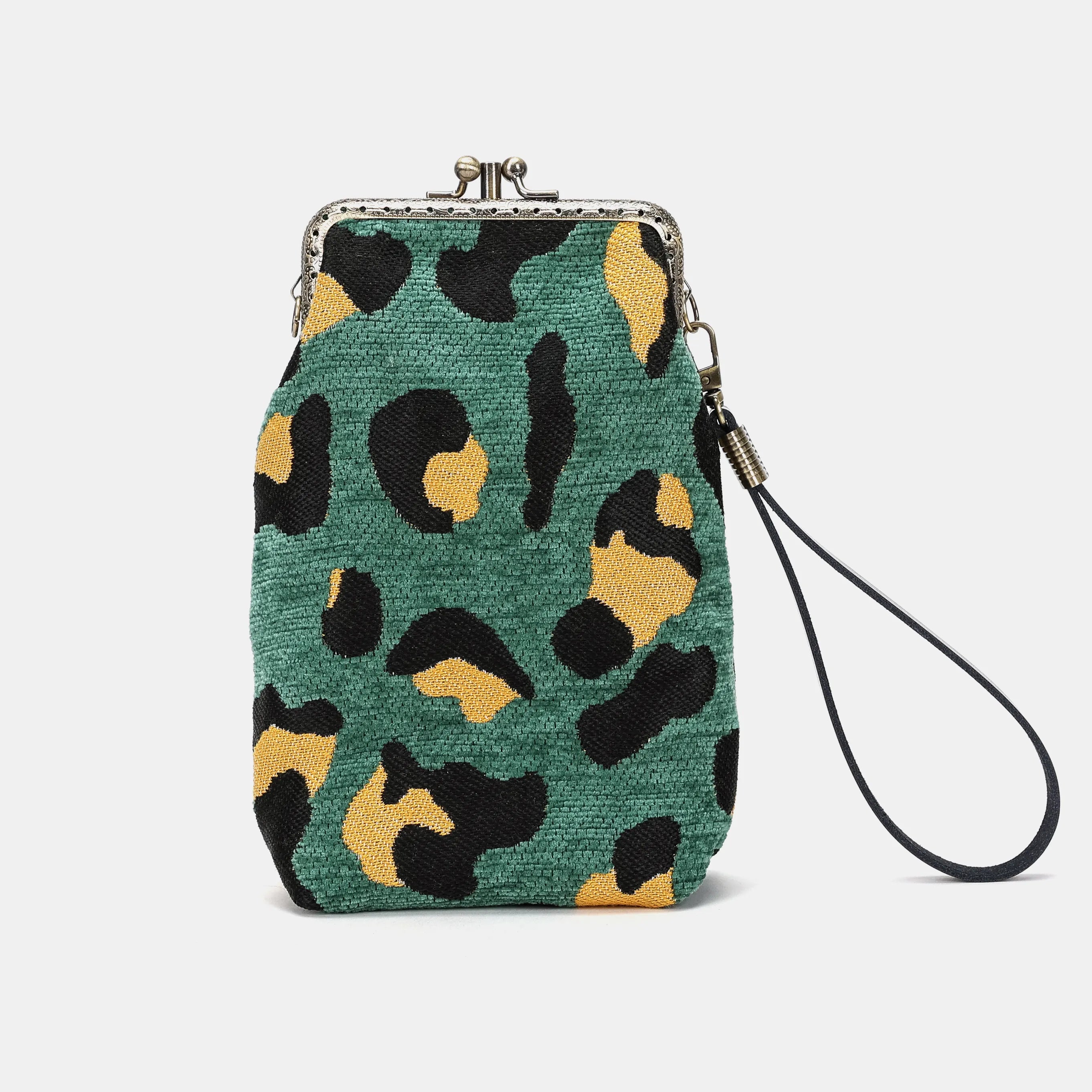 Leopard Green Carpet Phone Case Carpetbag of America back