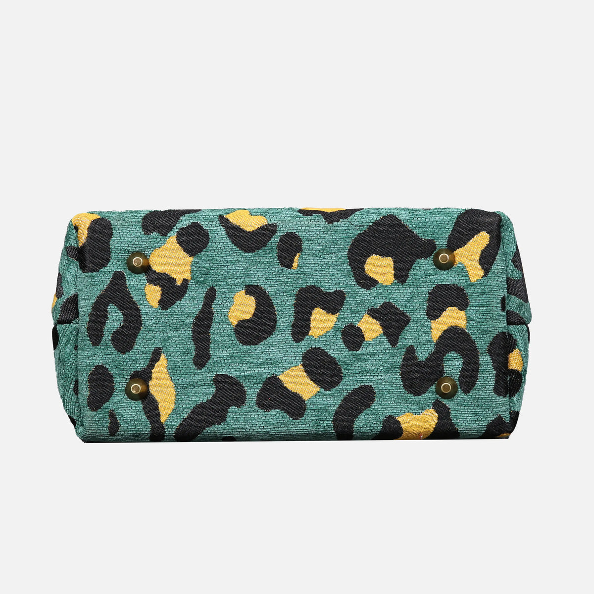 Leopard Green Carpet Satchel carpet bag MCW Handmade of America bottom