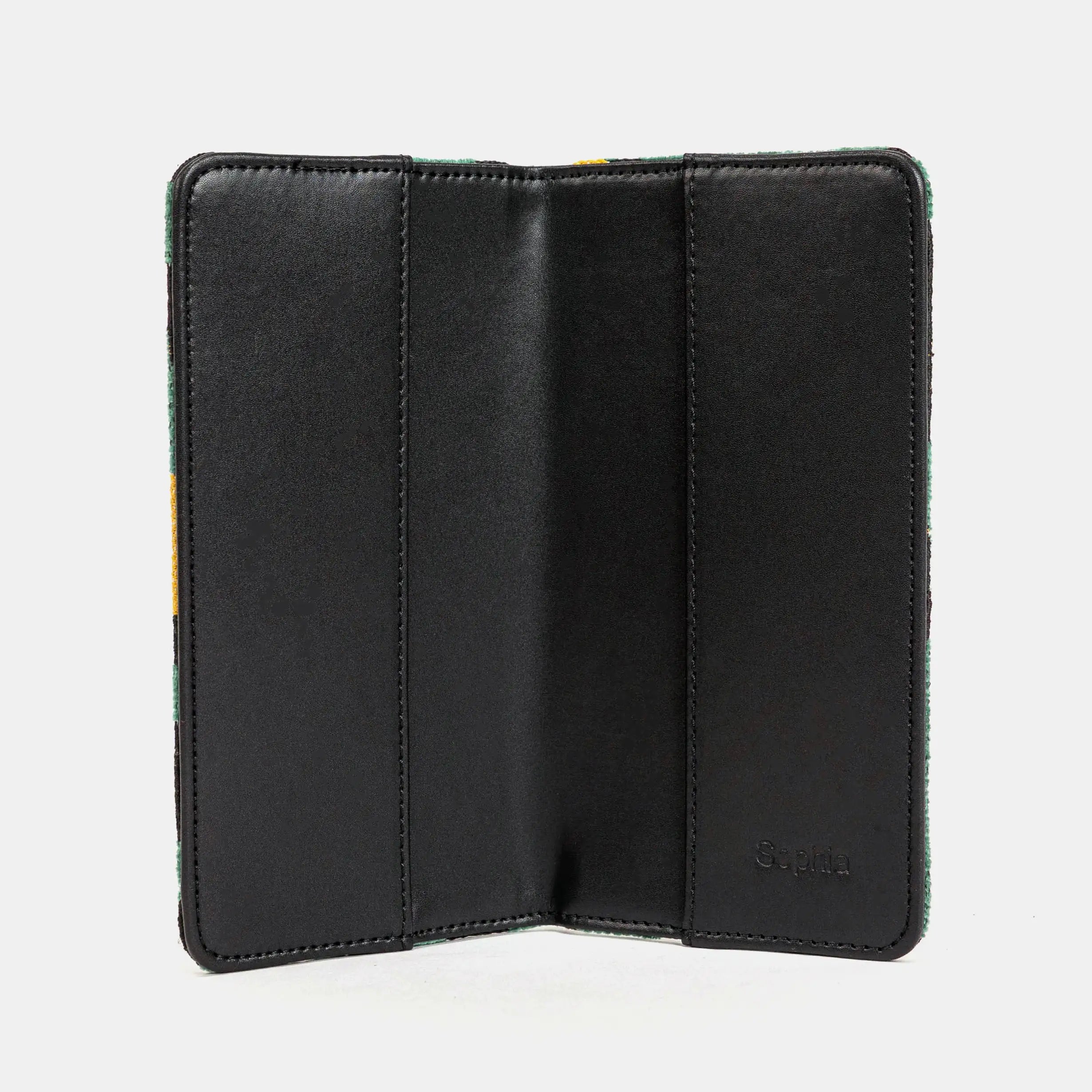 Leopard Green Checkbook Cover of America inside