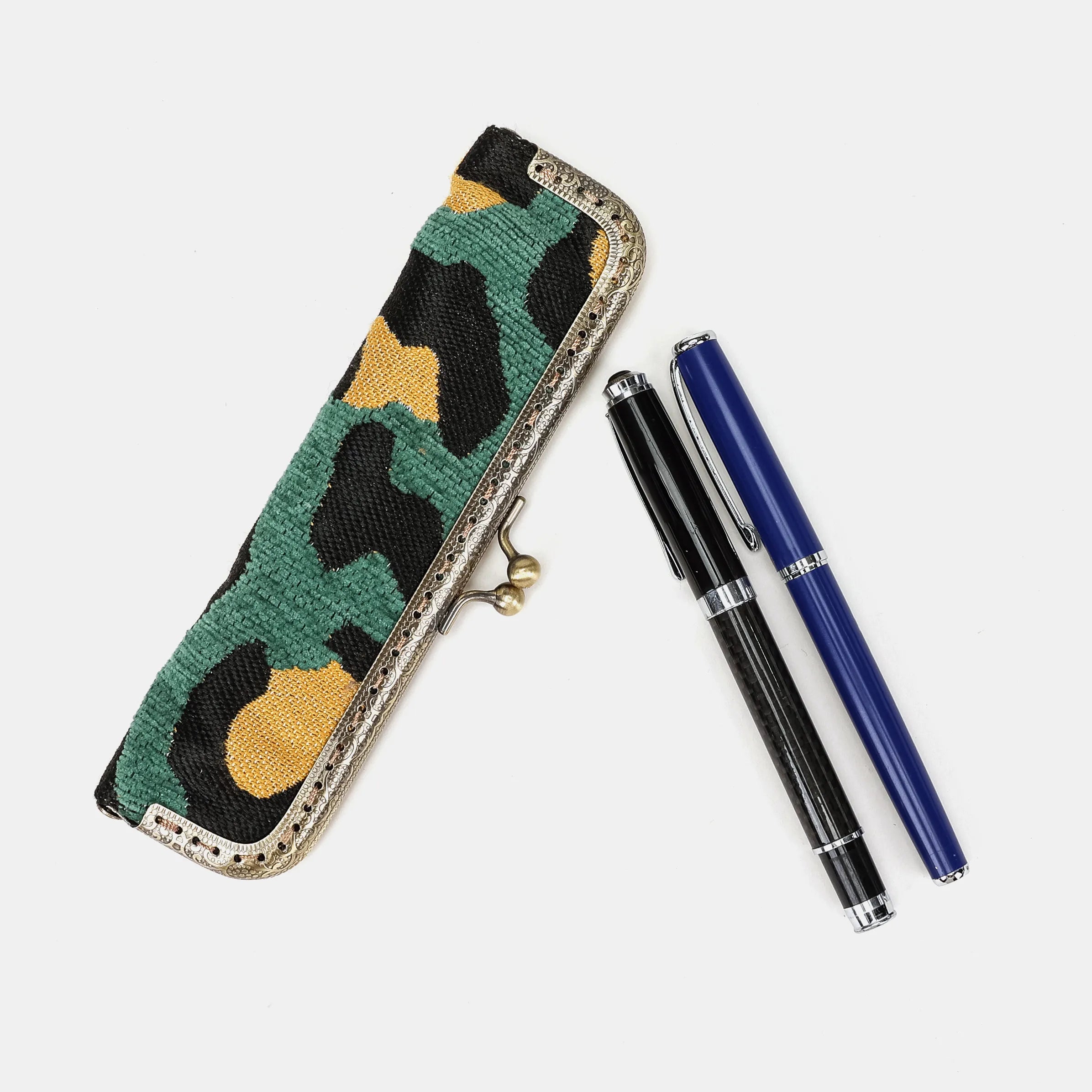 Leopard Green Duo Pen Case Carpetbag of America main