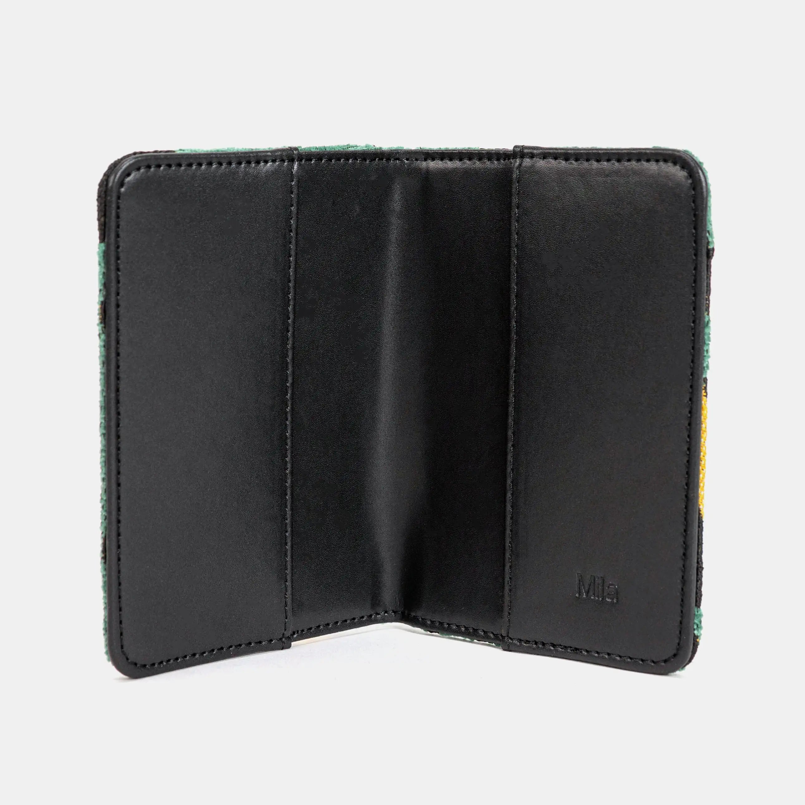 Leopard Green Passport Cover of America inside