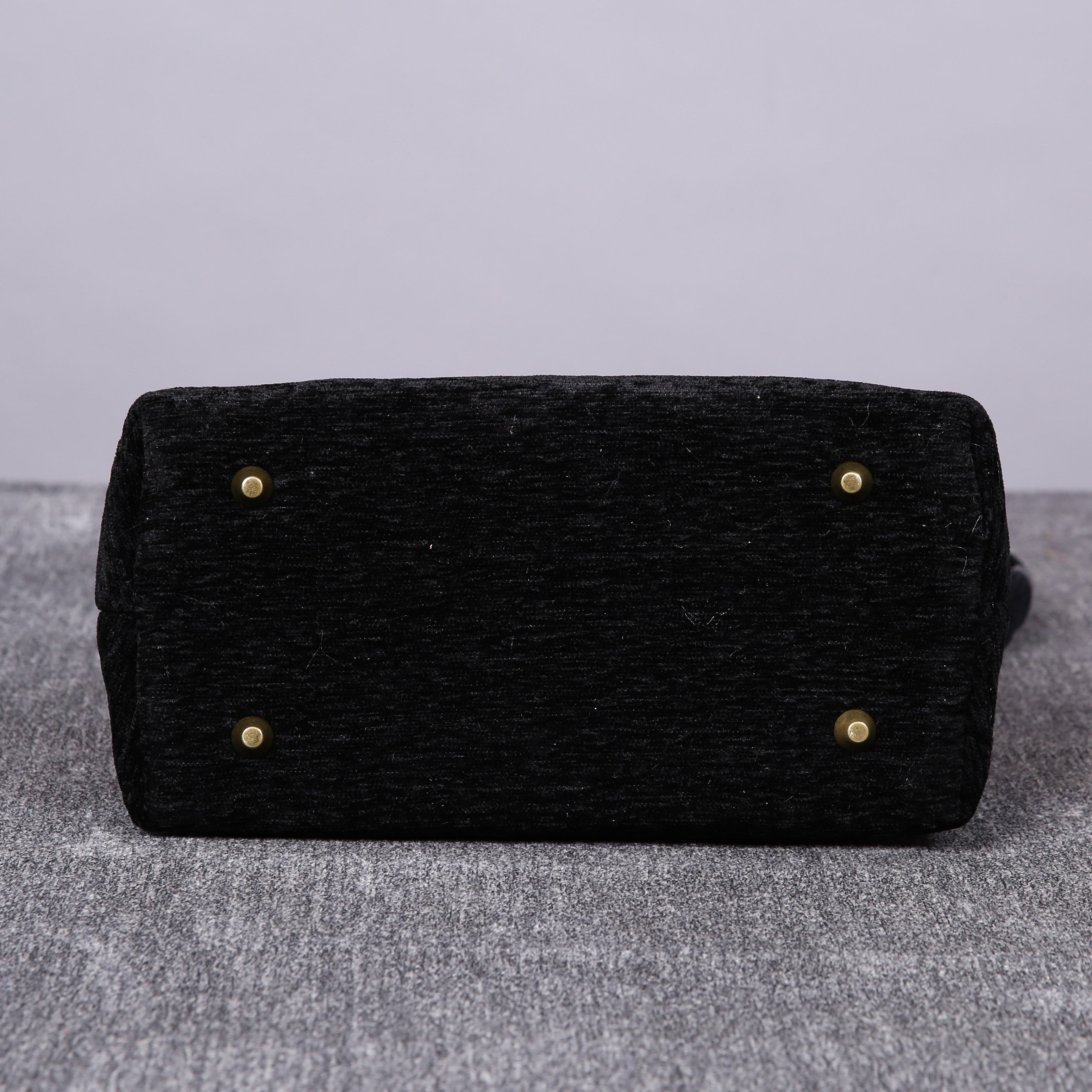 Luxury Monogrammed Black Satchels carpet bag MCW Handmade bottom