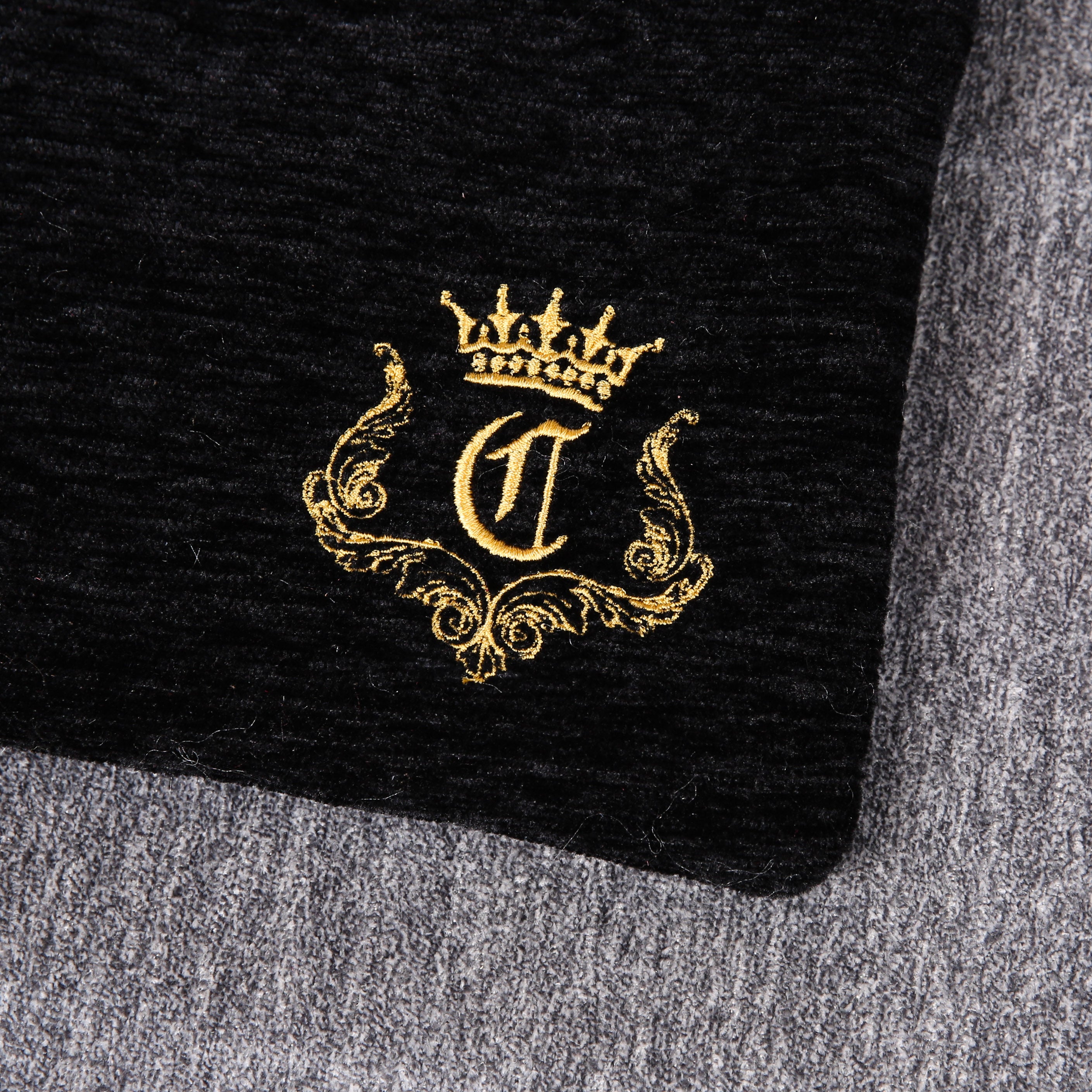 Luxury Monogrammed Black Clutch carpet bag MCW Handmade detail-1