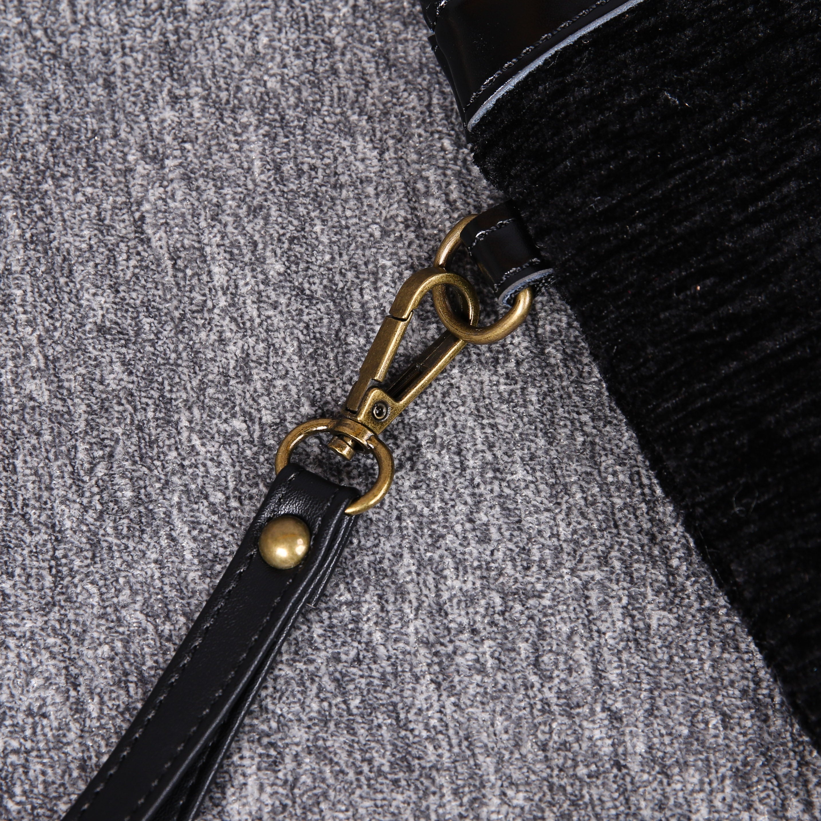 Luxury Monogrammed Black Clutch carpet bag MCW Handmade detail-2