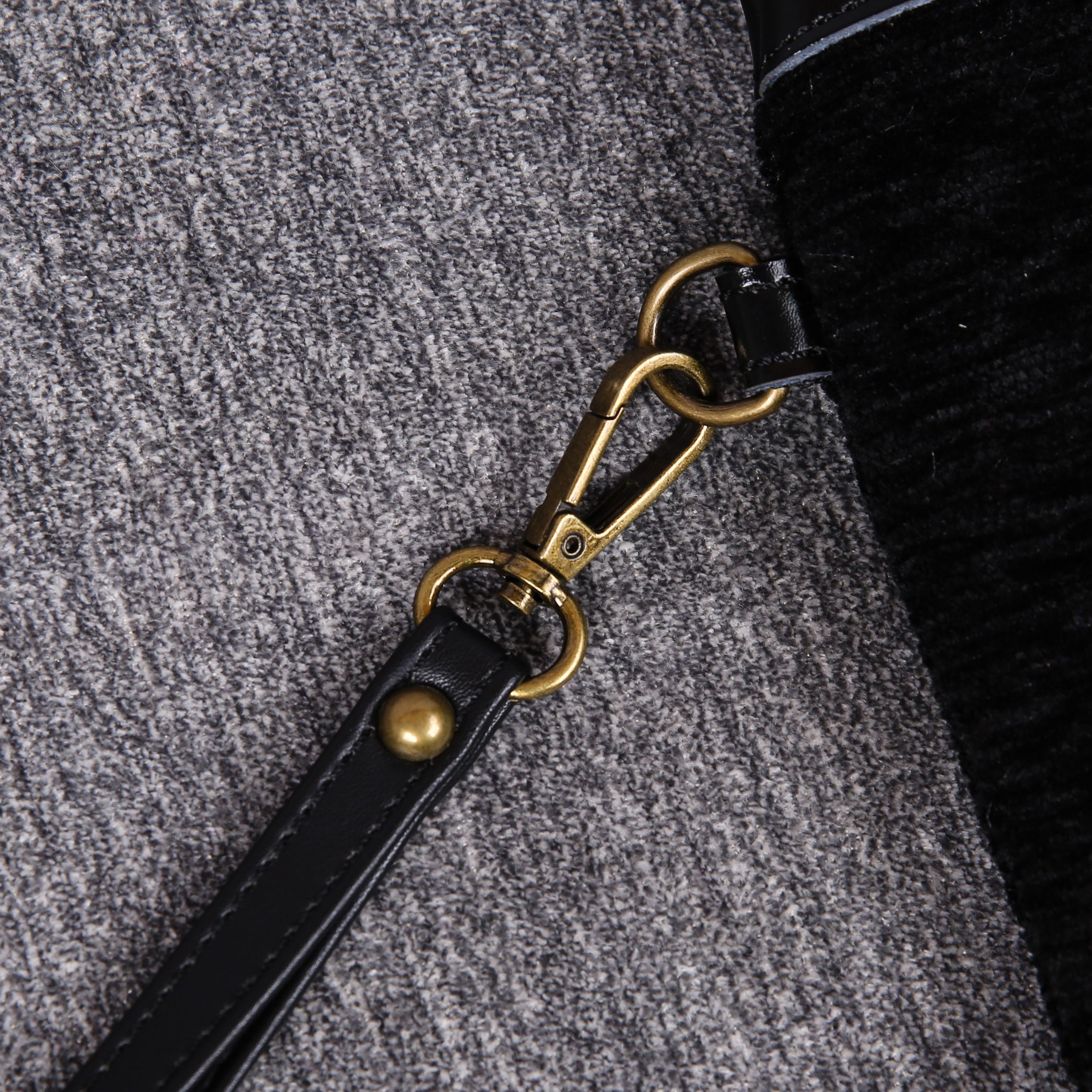 Luxury Monogrammed Black Clutch carpet bag MCW Handmade detail-2