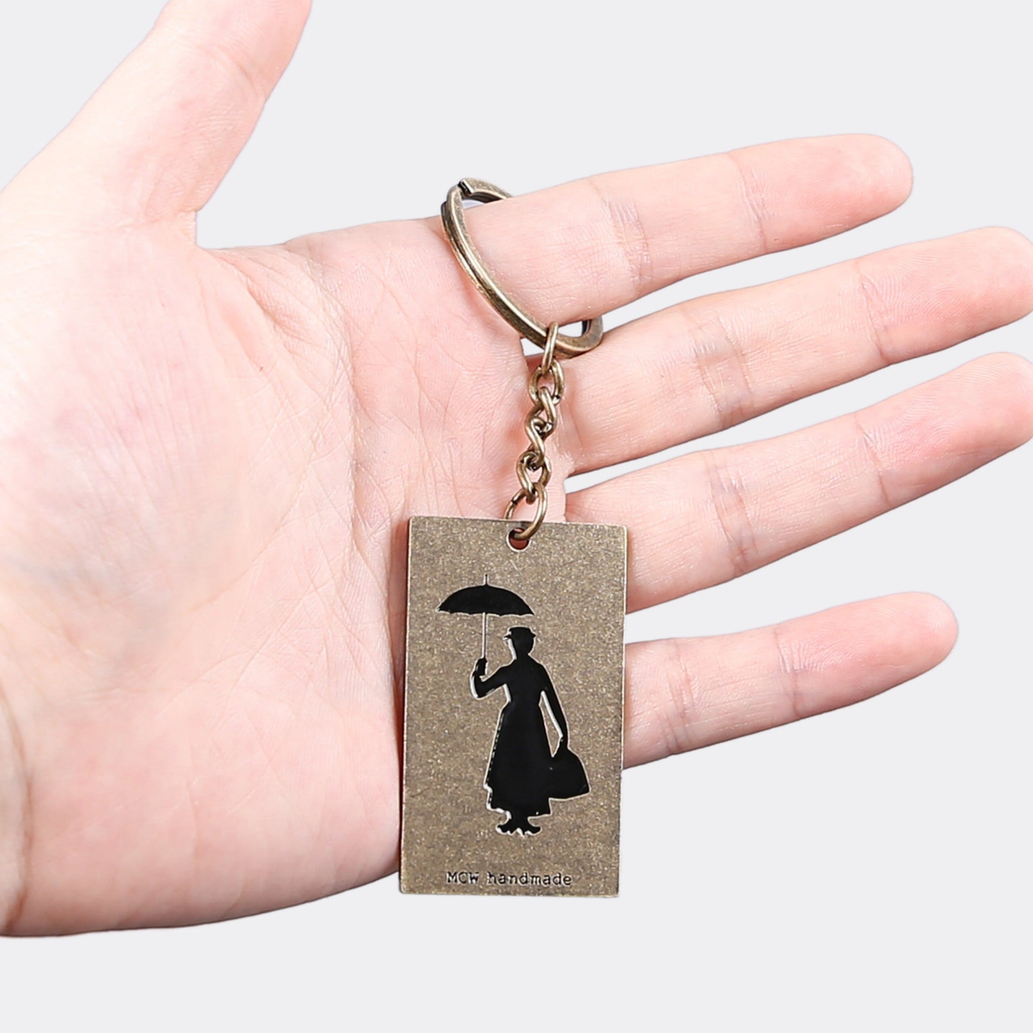 Mary Poppins “Practically Perfect” Bag Charm Keychain Key Fob of America main