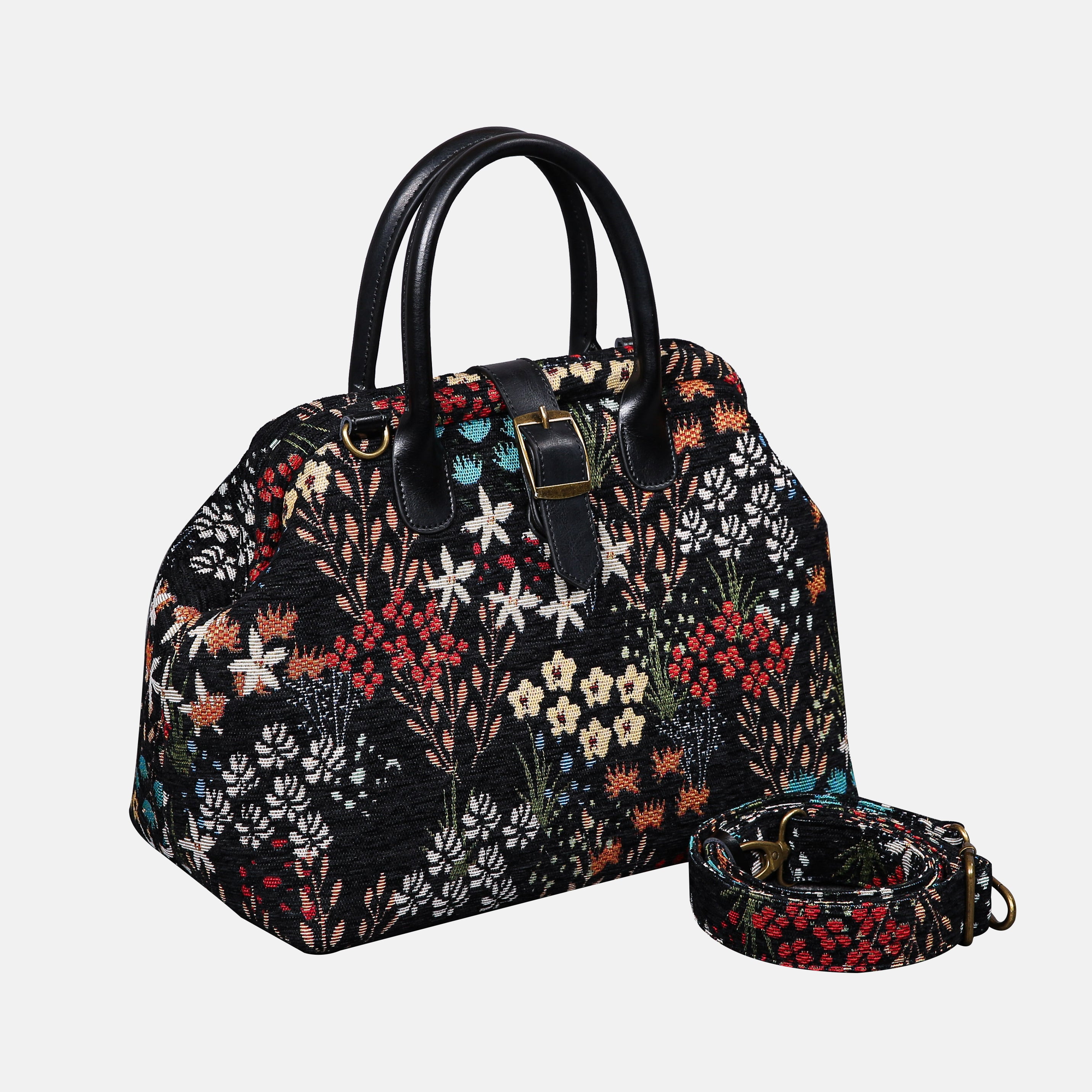 Night Garden Carpet Handbag Purse carpet bag MCW Handmade of America with shoulder strap