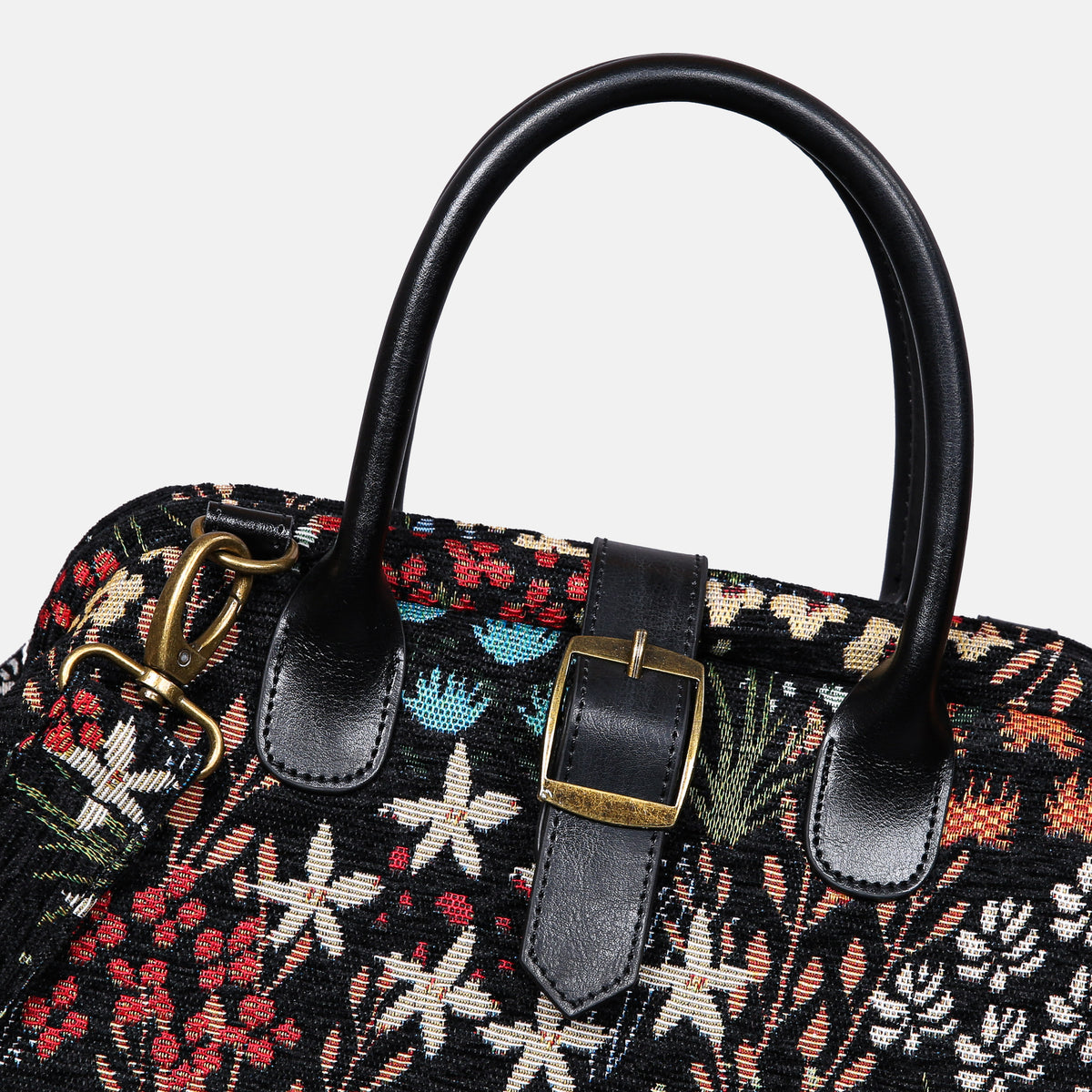 Night Garden Carpet Handbag Purse carpet bag MCW Handmade of America buckle