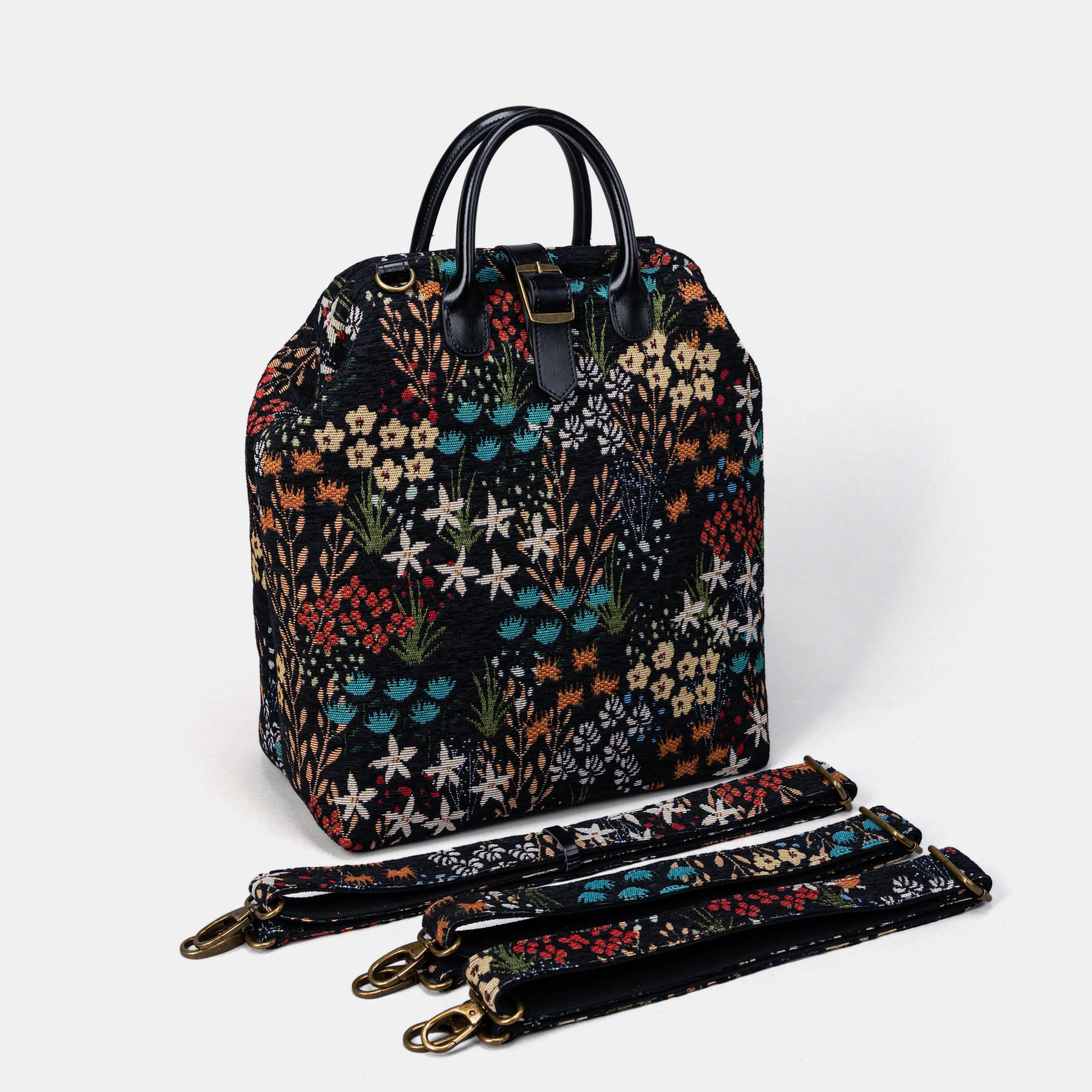 Night Garden Carpet Laptop Backpack Carpetbag of America with shoulder strap