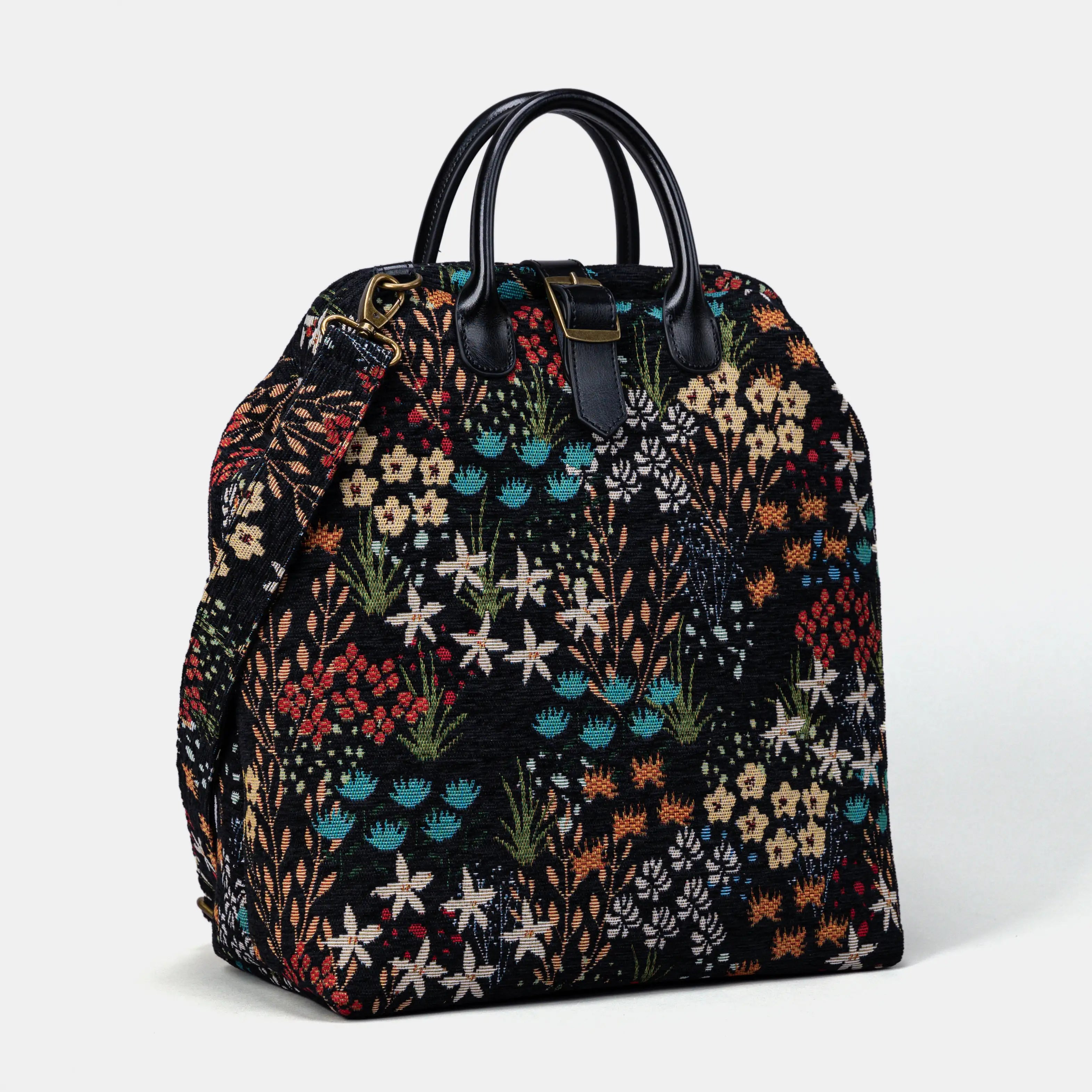 Night Garden Carpet Laptop Backpack Carpetbag of America plus side