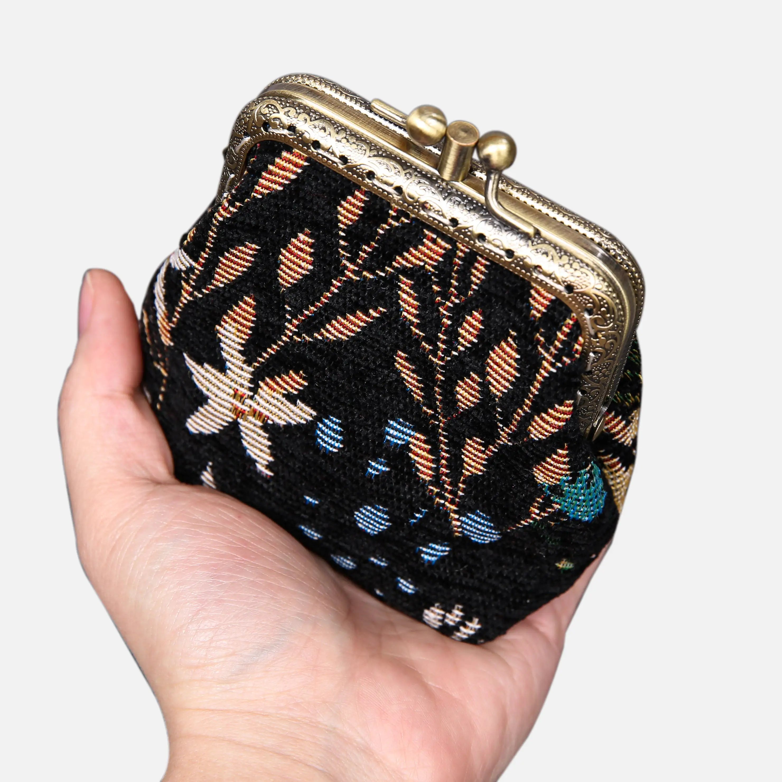 Night Garden Double Kiss Clasp Coin Purse of America main