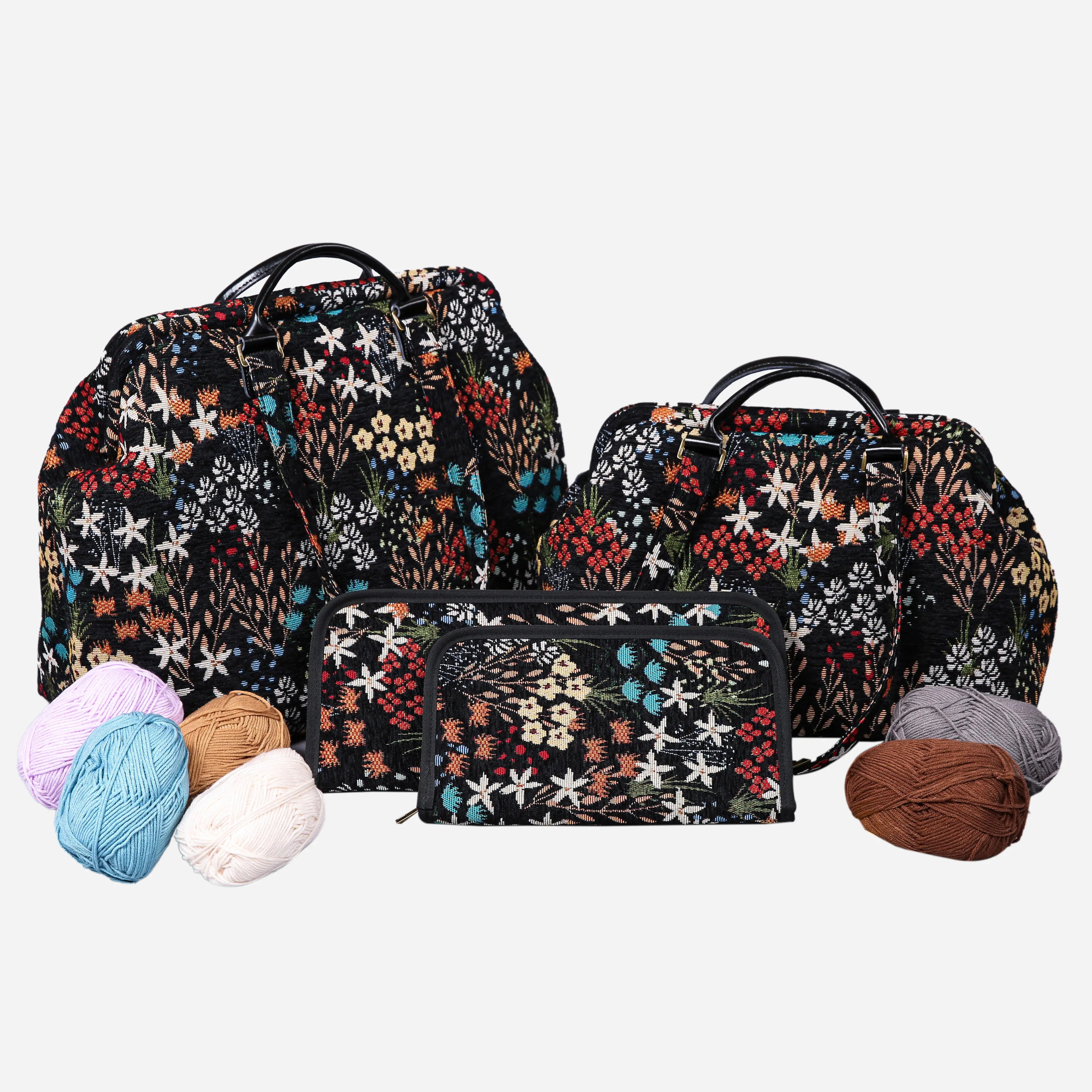 Night Garden Knitting Project Bag  of America-set