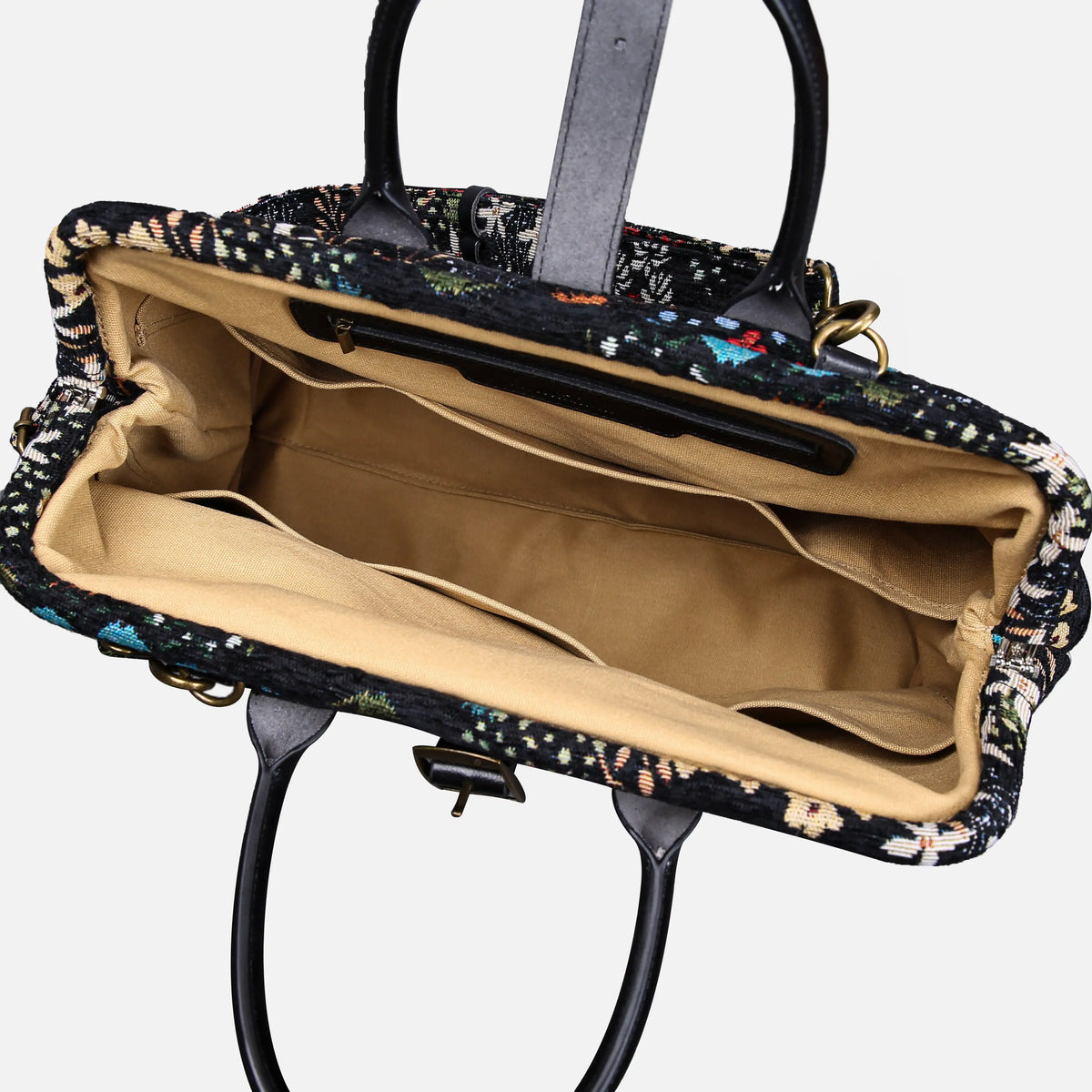 Night Garden Mary Poppins Weekender Carpetbag of America open