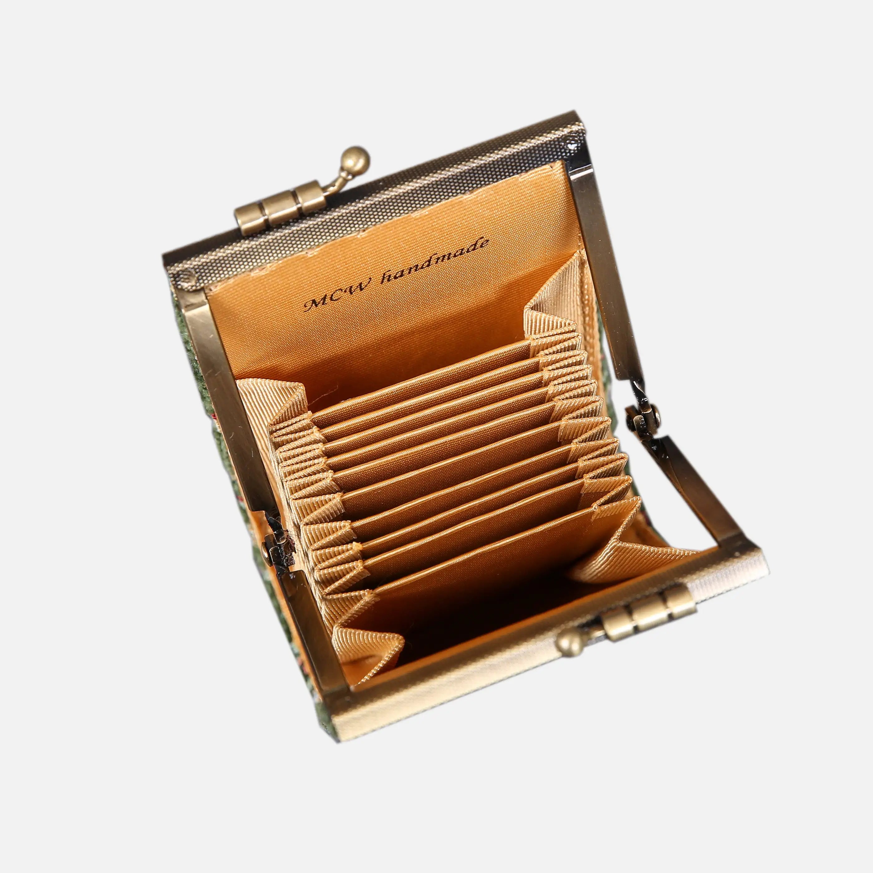 Oriental Arugula Green Card Wallet  of America 11 slots inside