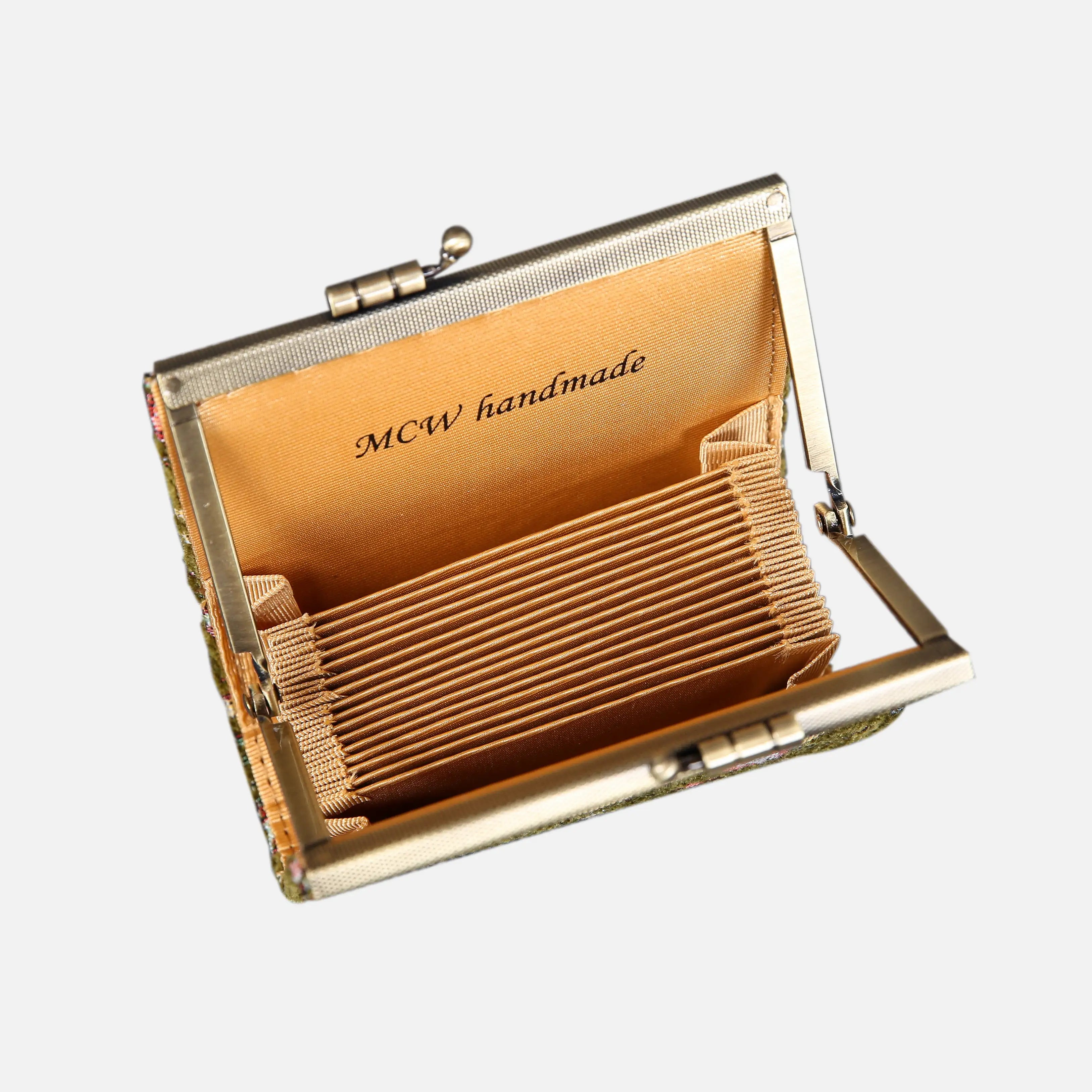 Oriental Avocado Card Wallet  of America 17 slots inside