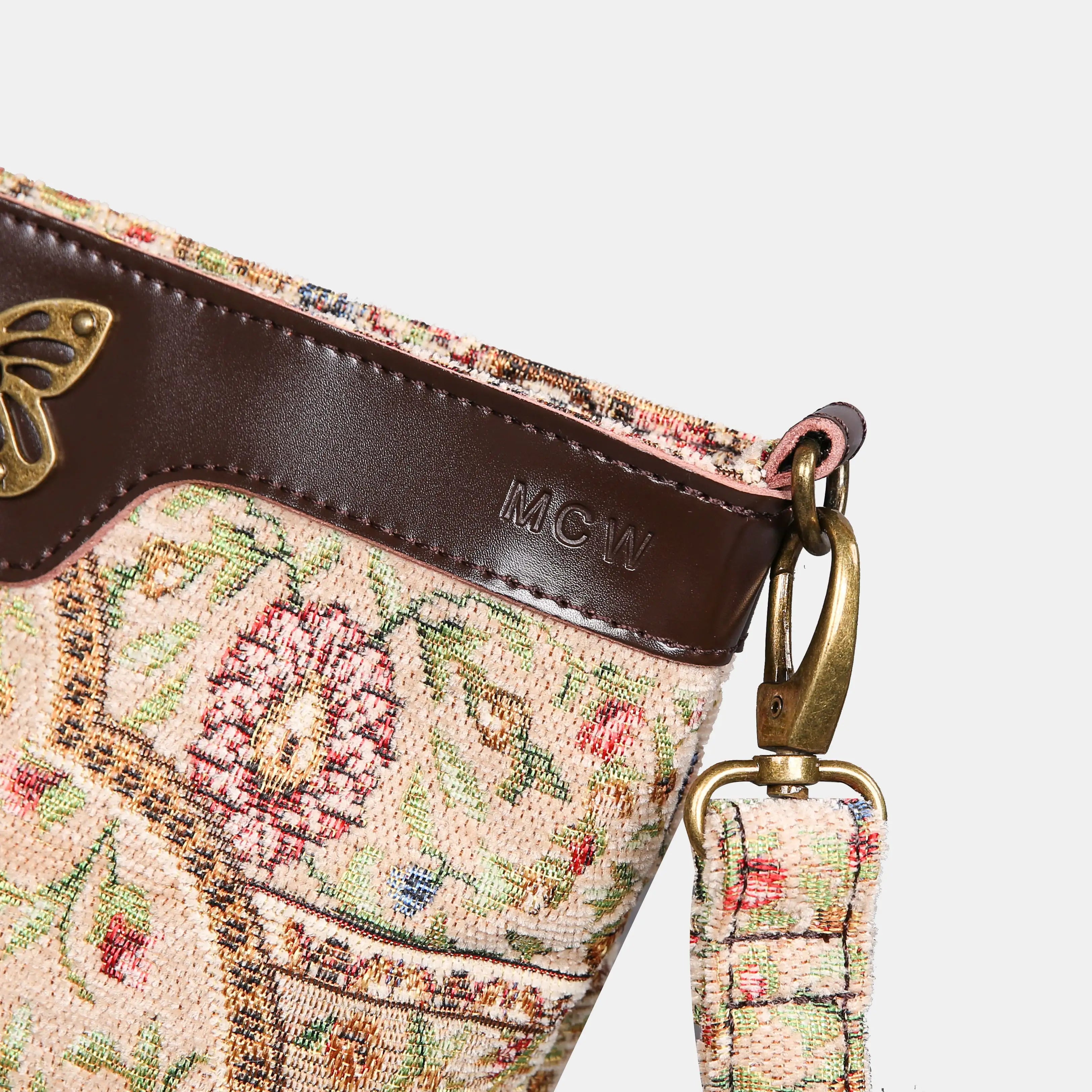 Oriental Beige Carpet Crossbody Bag carpet bag MCW Handmade of Americad details
