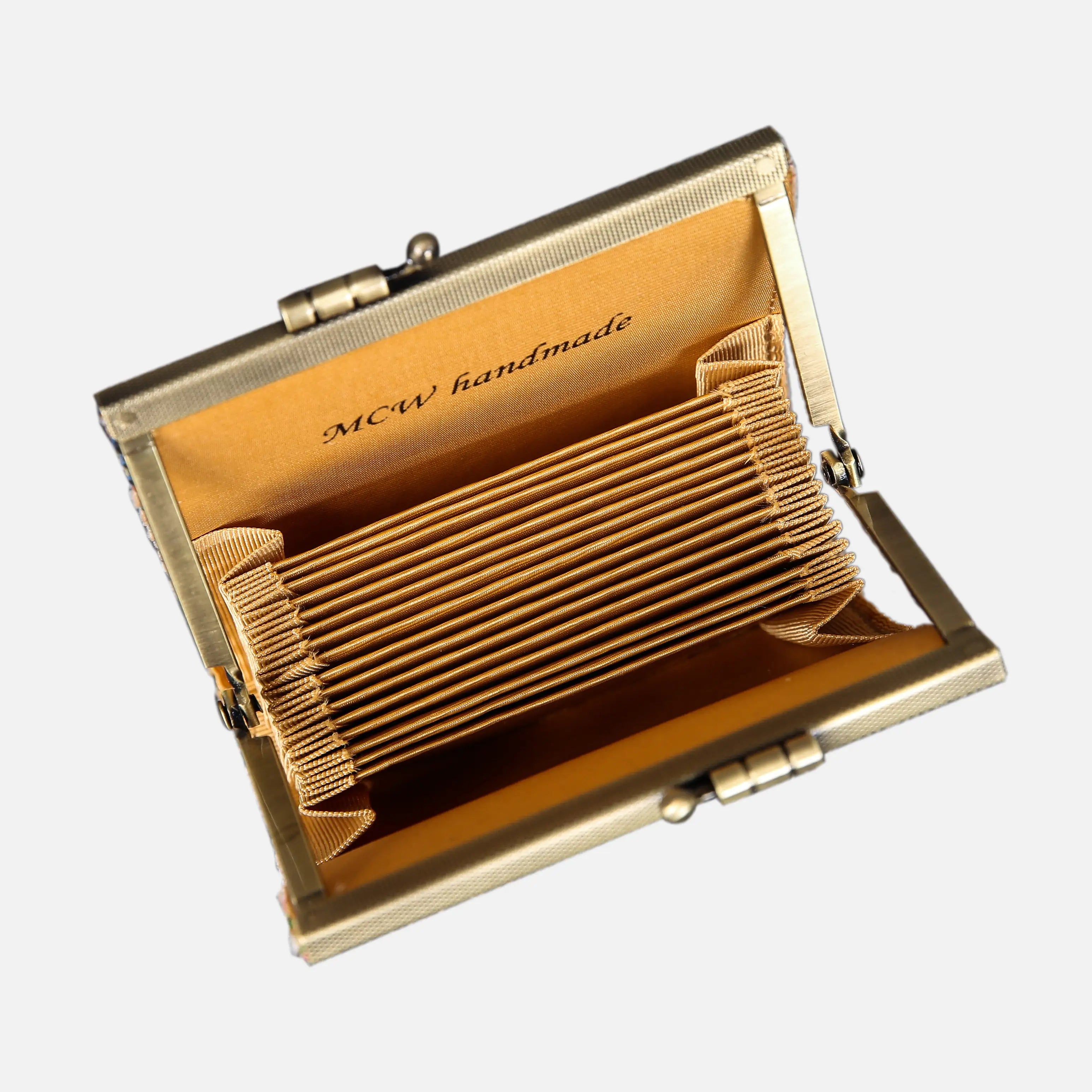 Oriental Beige Card Wallet  of America 17 slots inside