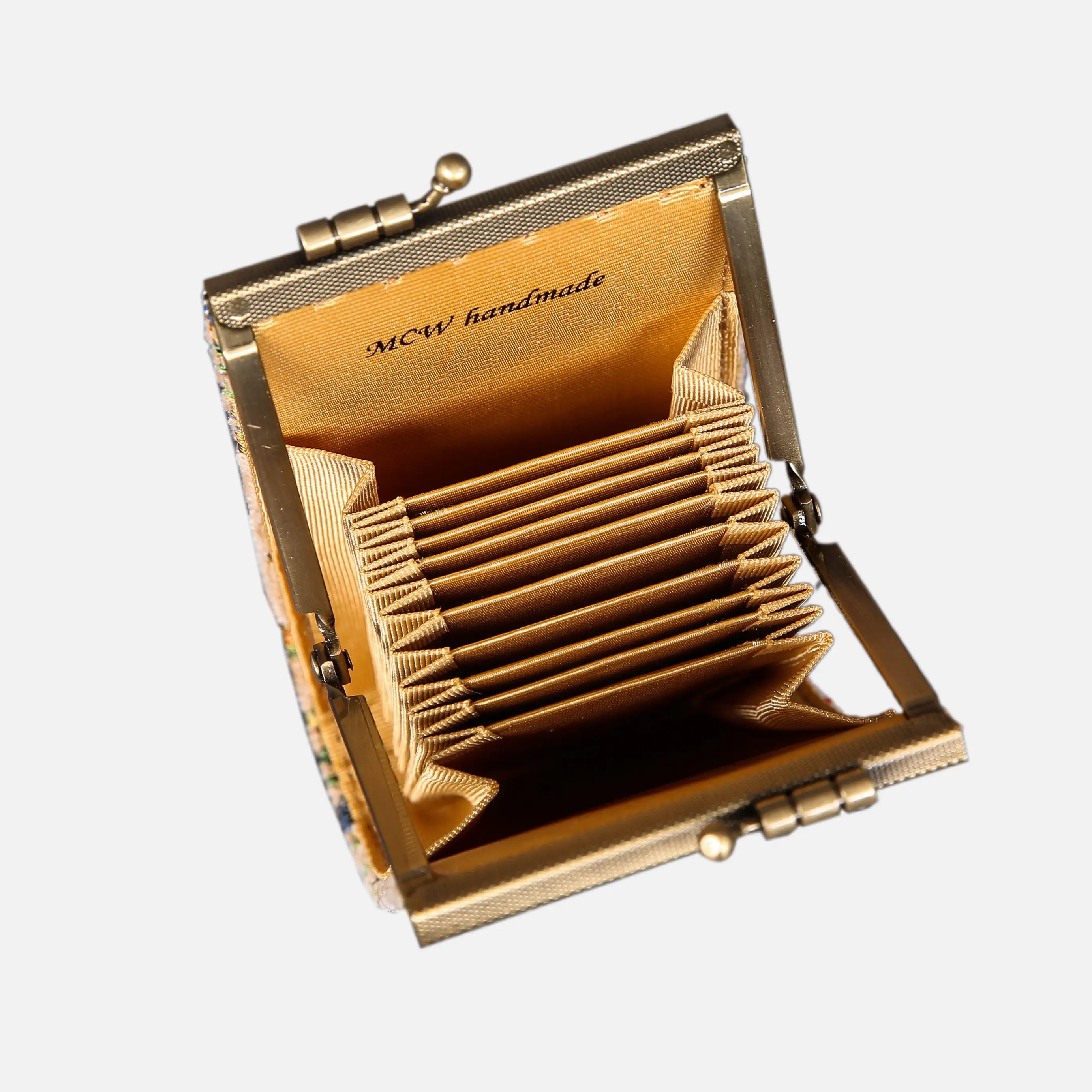 Oriental Beige Card Wallet  of America 11 slots inside