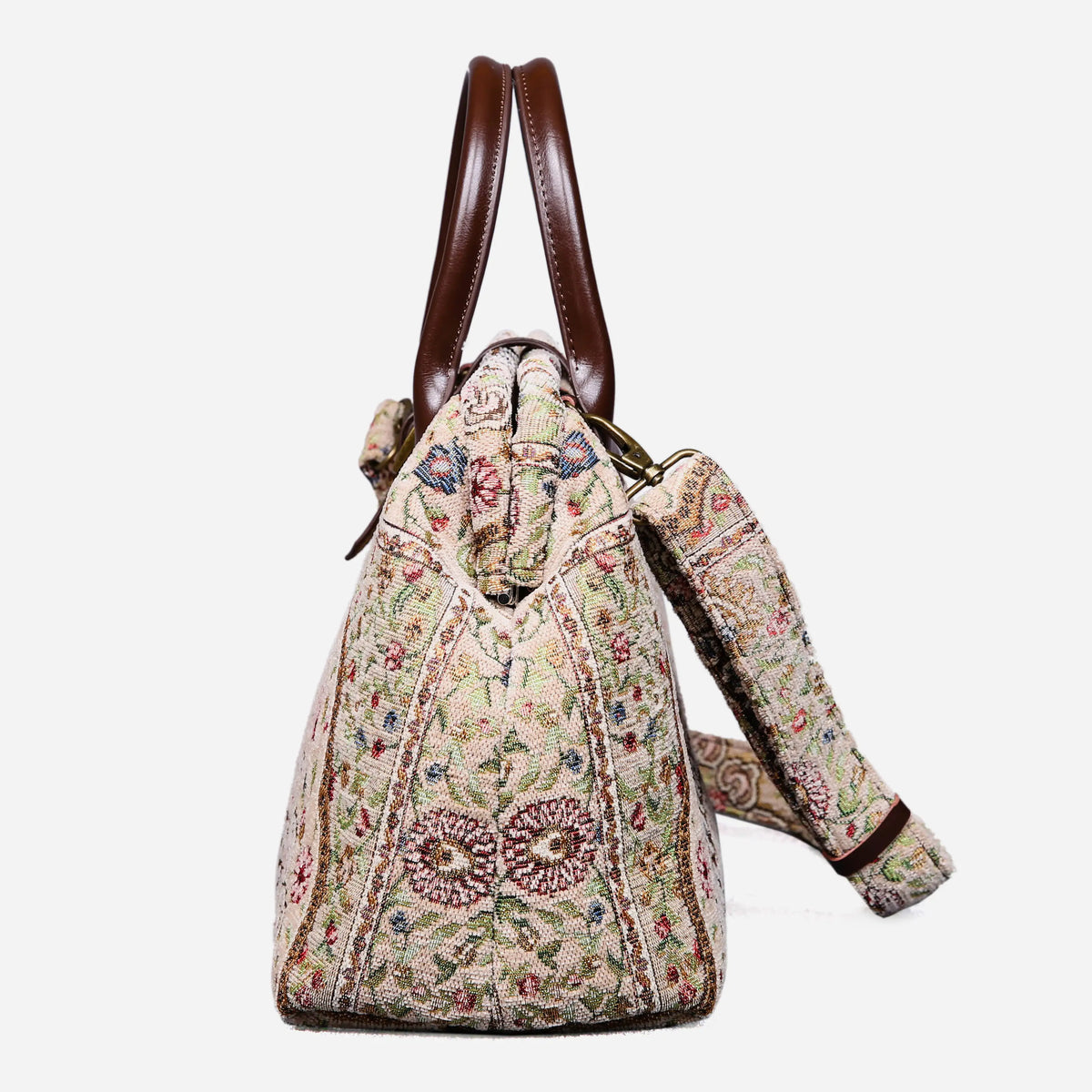 Oriental Beige Carpet Handbag Purse of America side