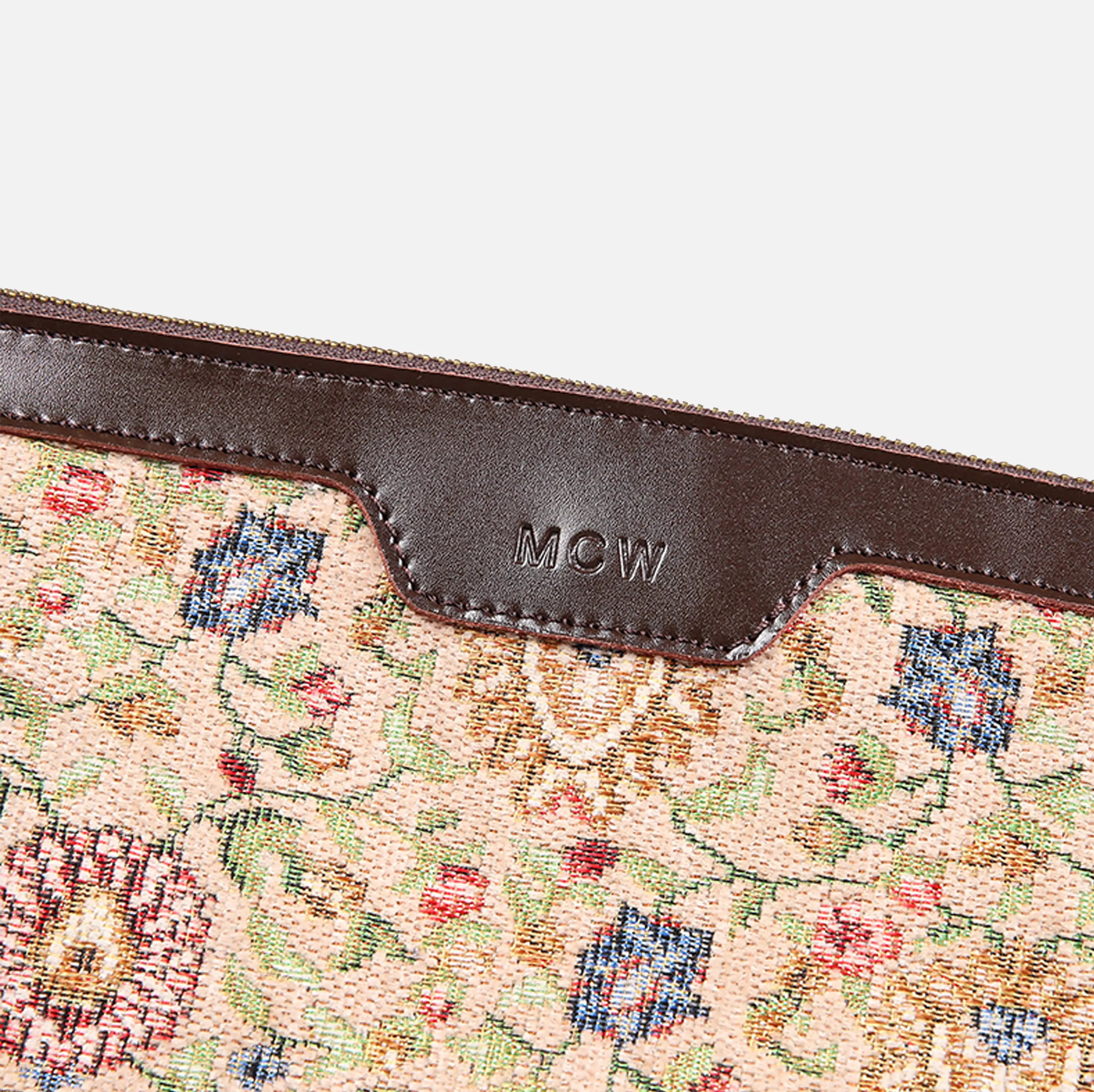 Oriental Beige Carpet Makeup Bag carpet bag MCW Handmade of America details