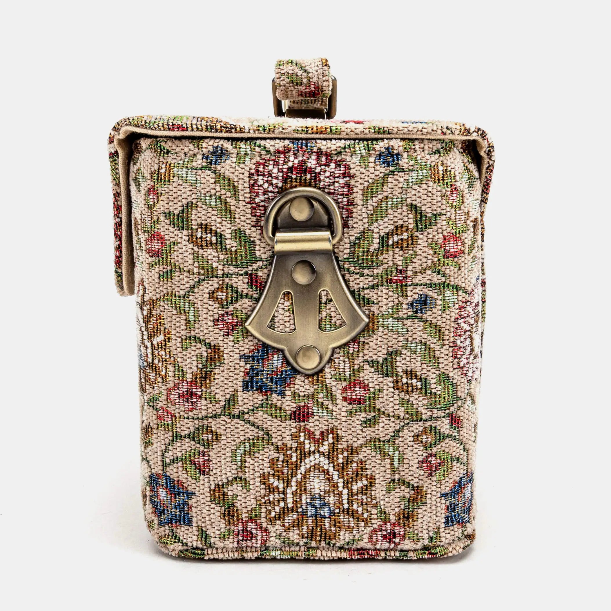 Oriental Beige Clara Medium Train Case Purse  of America side