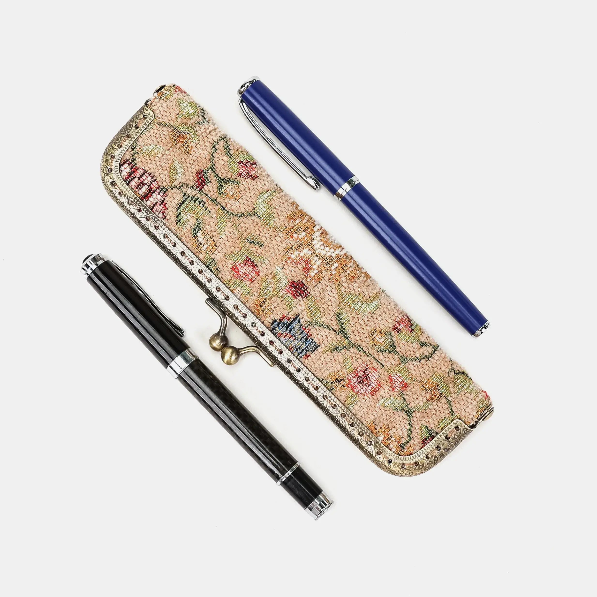 Oriental Beige Duo Pen Case Carpetbag of America  primary
