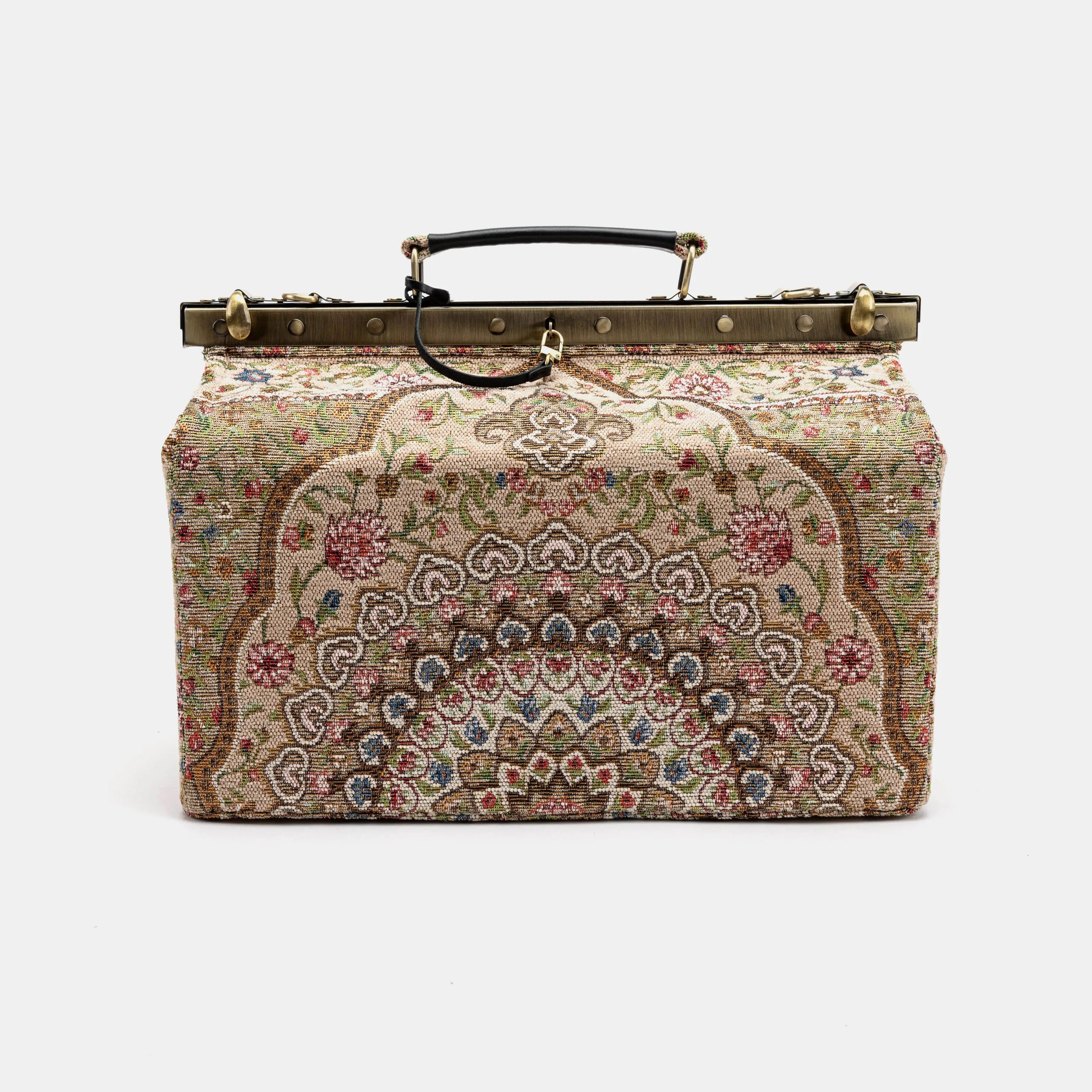 Oriental Beige Genevieve Carpet Gladstone Bag of America front