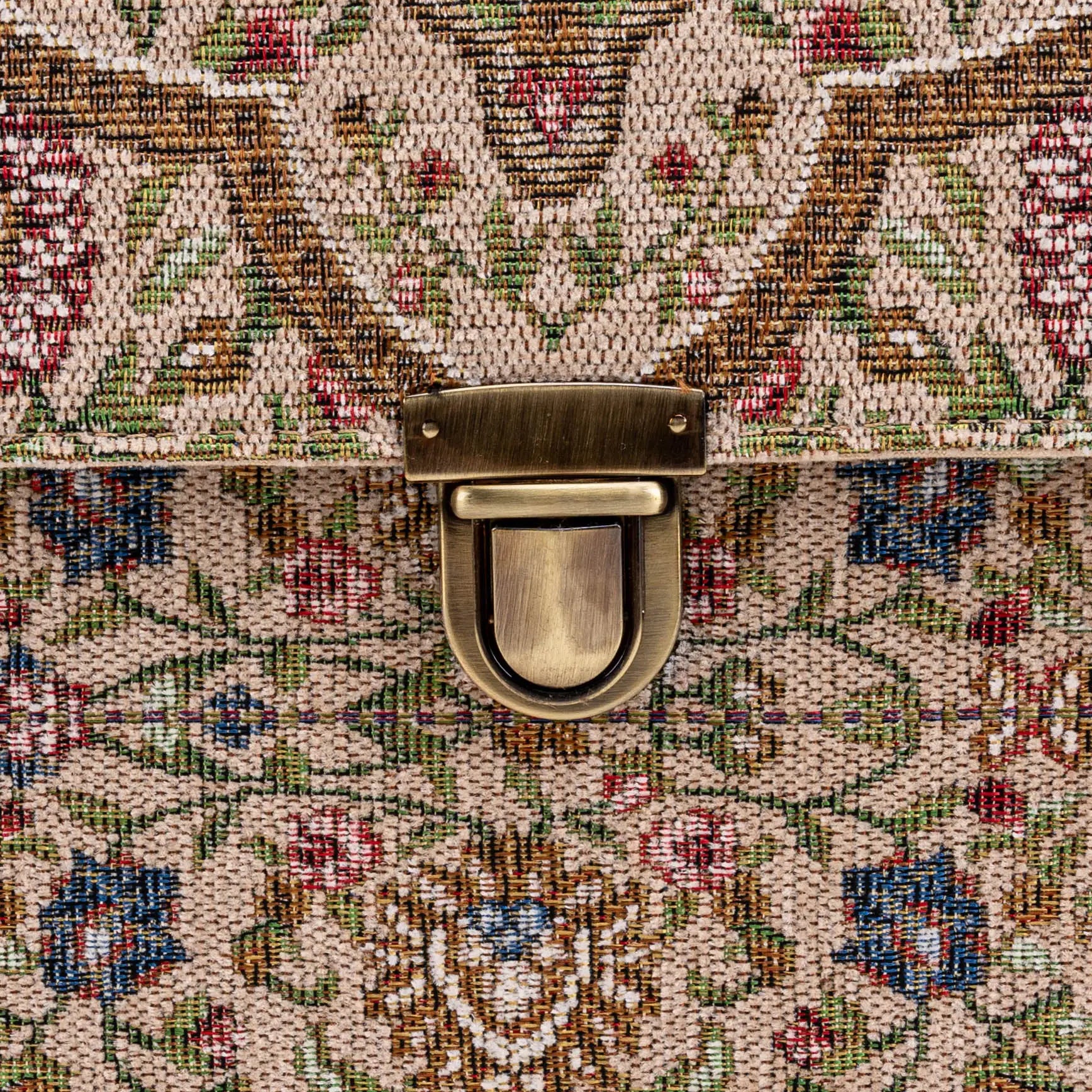 Oriental Beige Josephine Large Train Case buckle