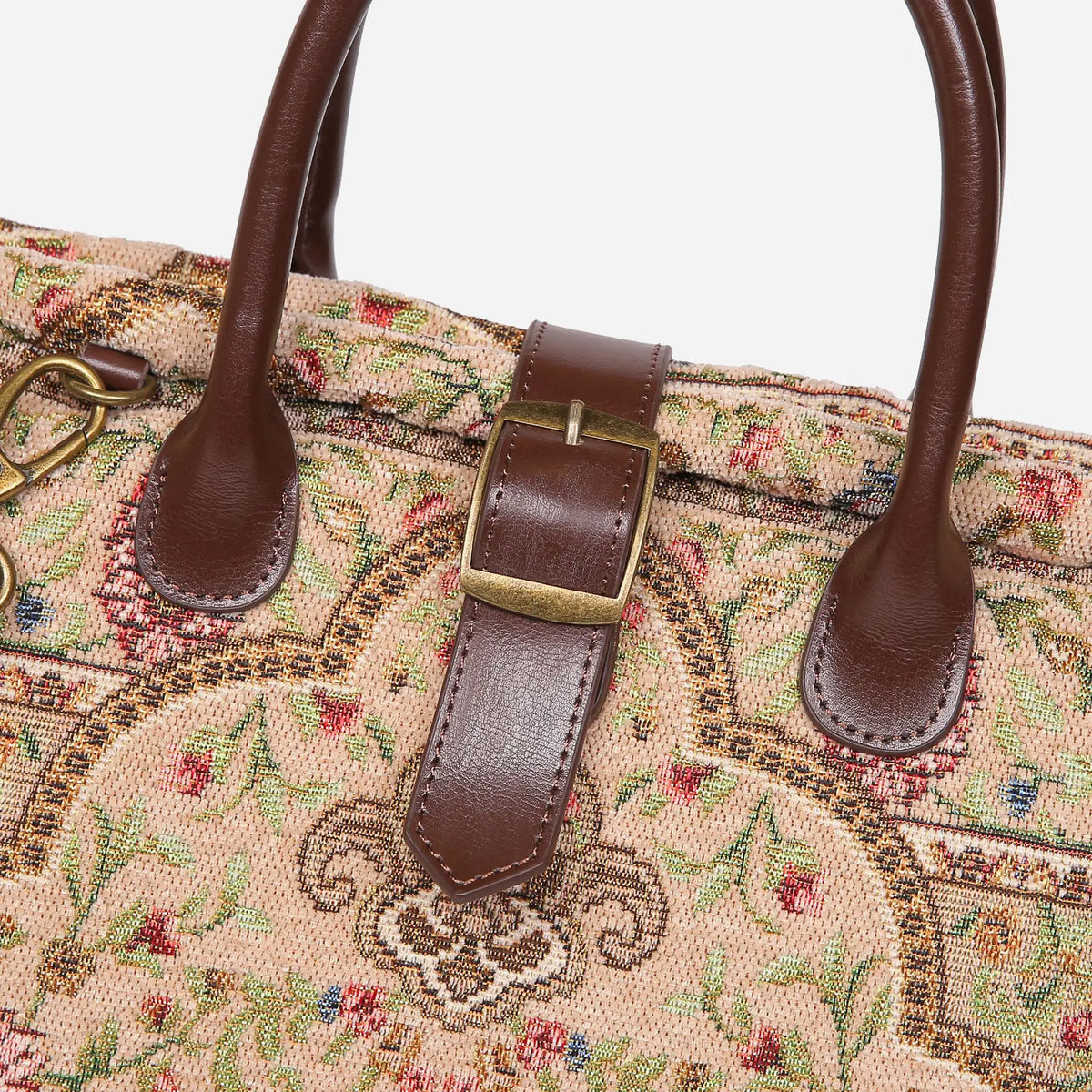 Oriental Beige Mary Poppins Weekender Carpetbag of America buckle