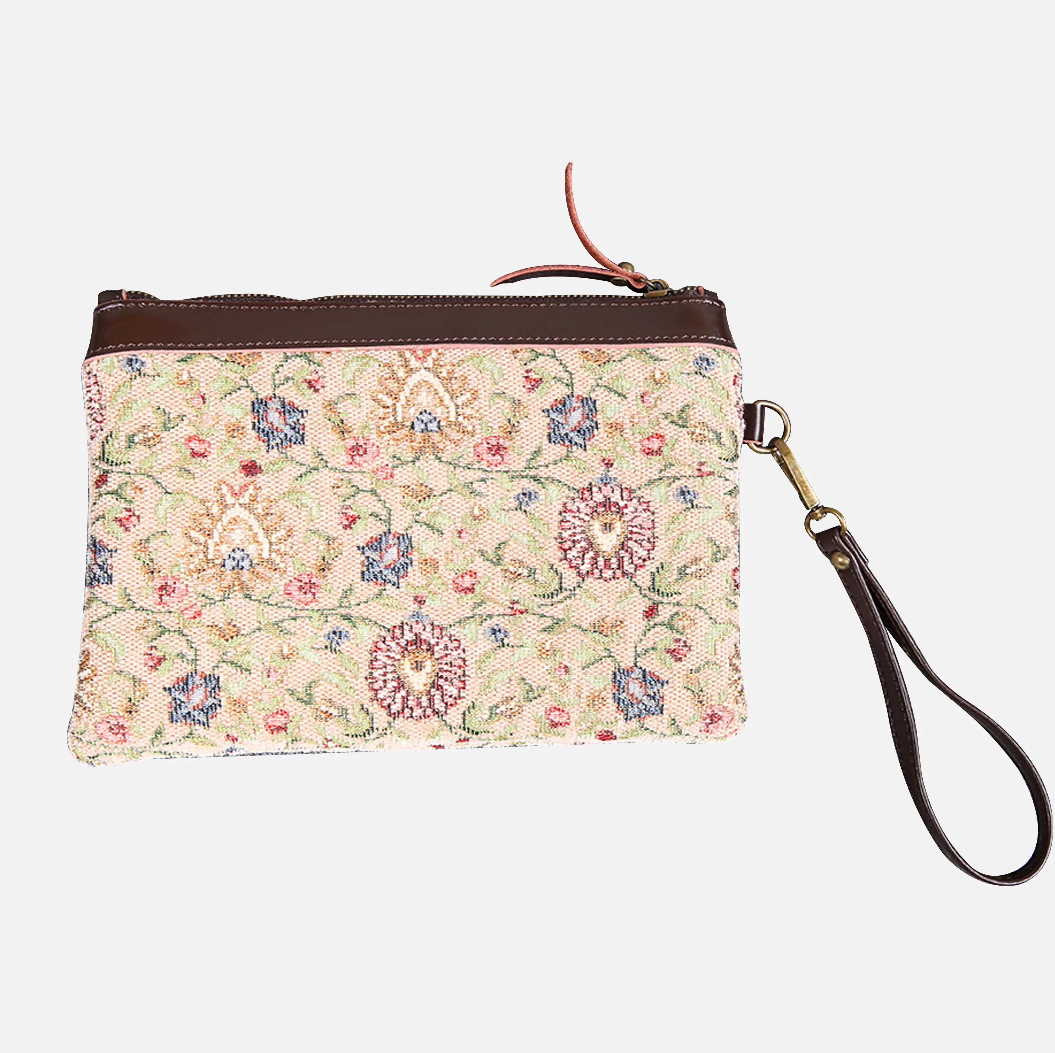 Oriental Beige Wristlet Clutch carpet bag MCW Handmade-2