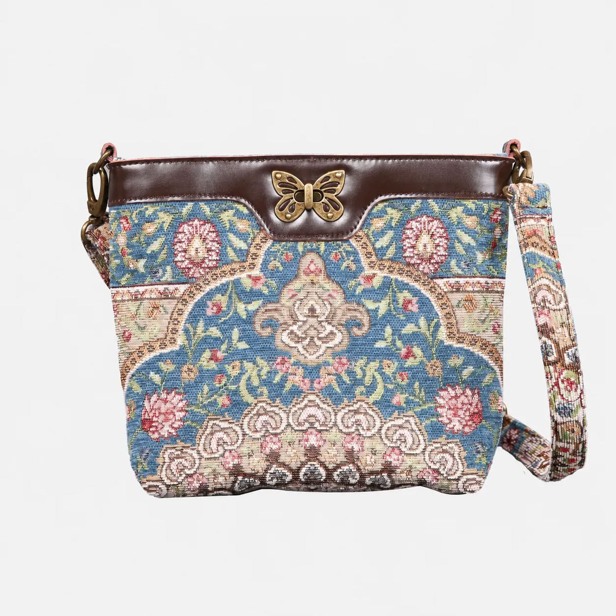 Oriental Blue Carpet Crossbody Bag carpet bag MCW Handmade of America main