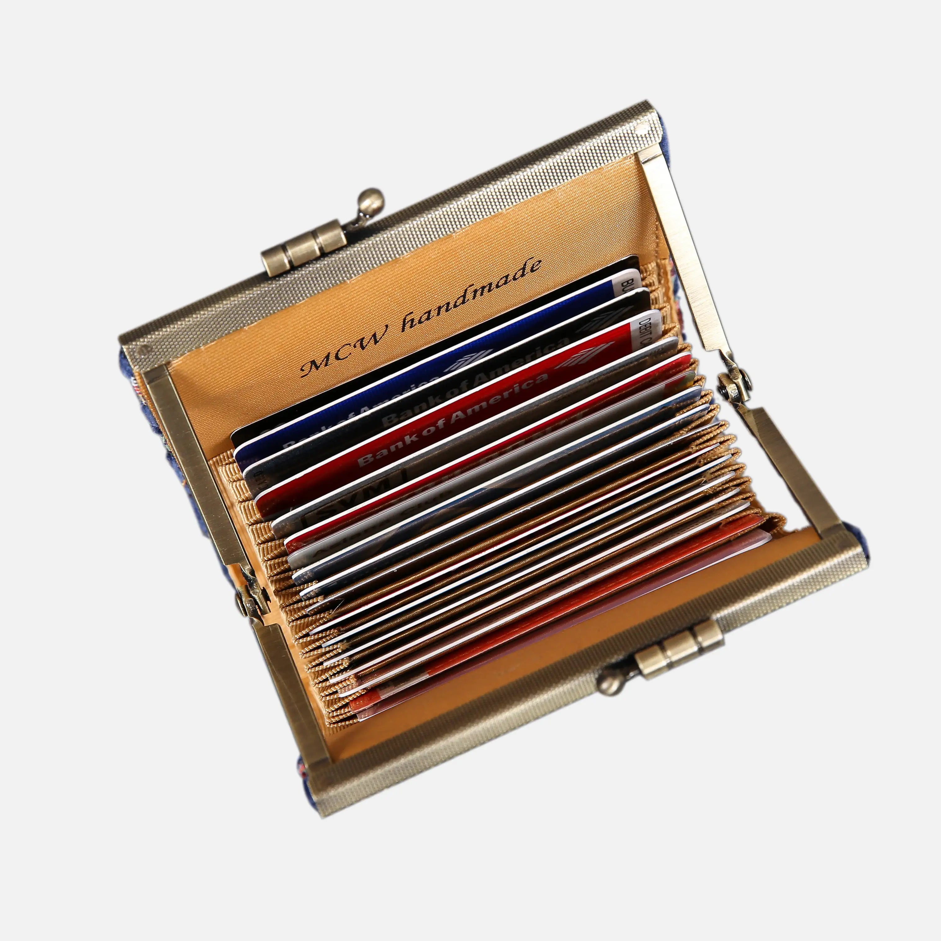 Oriental Blue Card Wallet  of America 17 slots in use