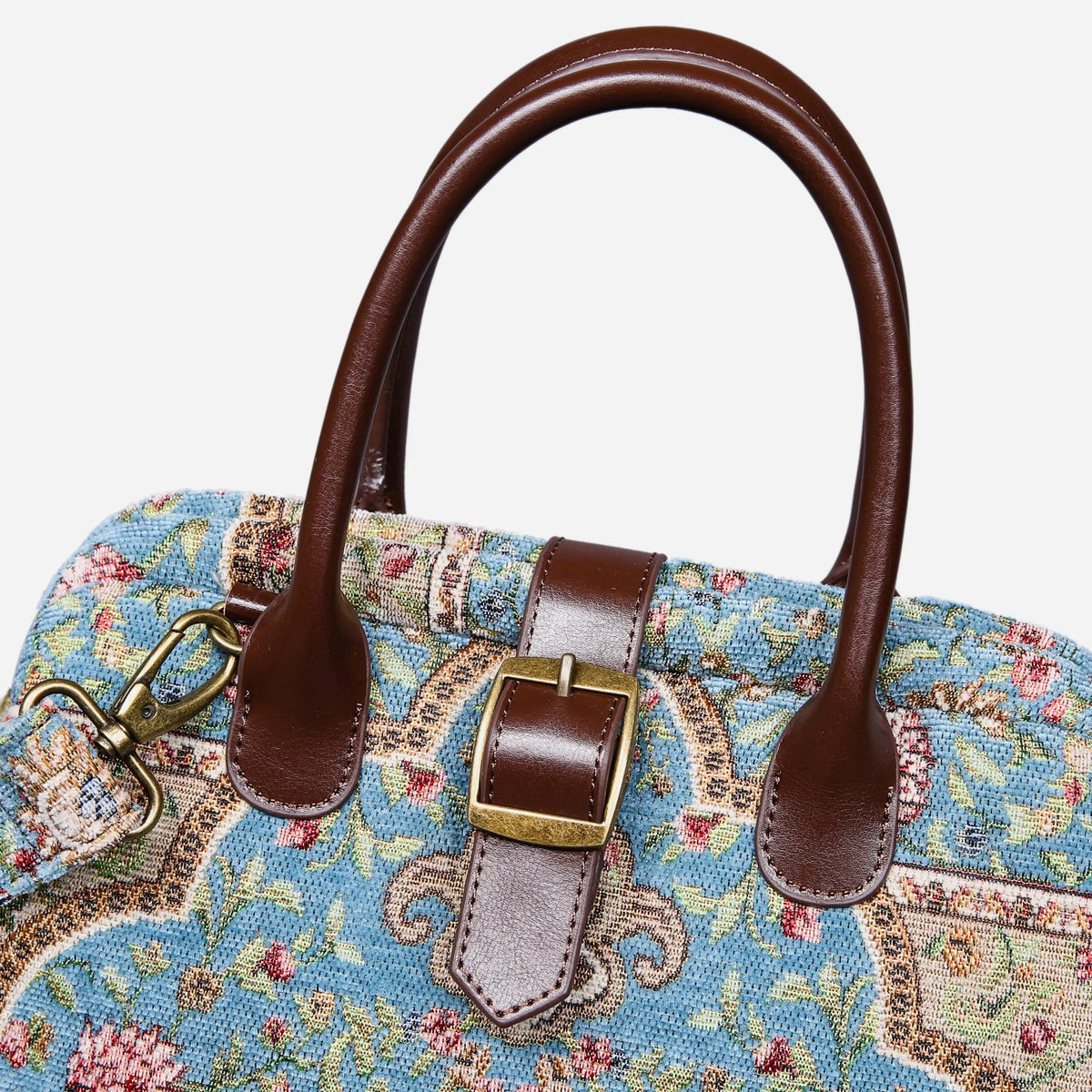Oriental Blue Carpet Handbag Purse carpet bag MCW Handmade buckle