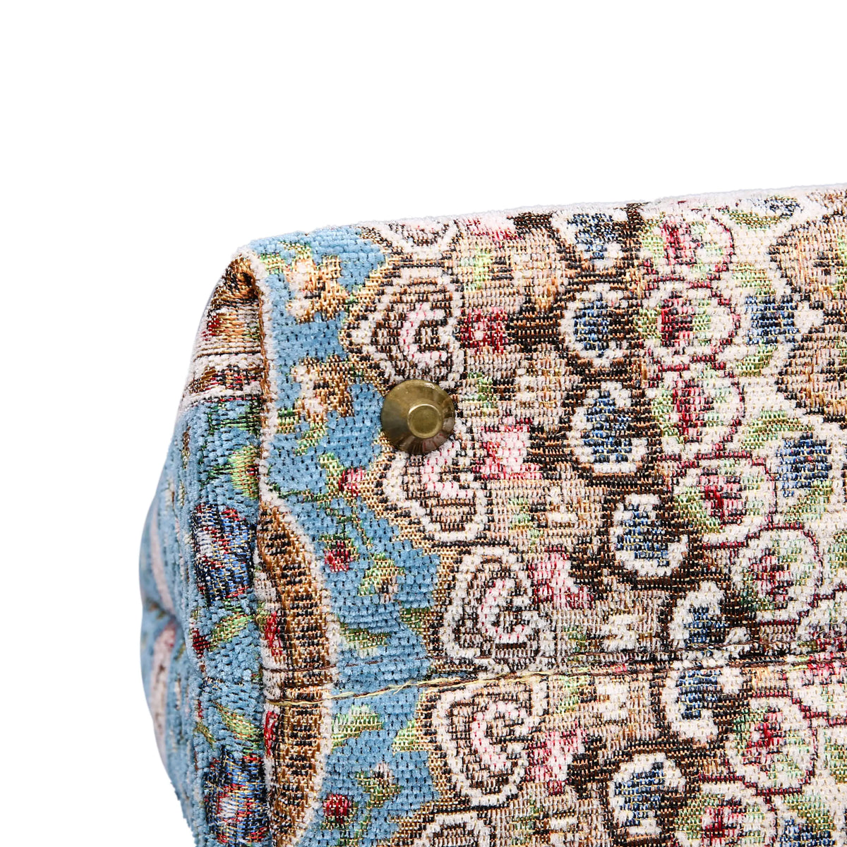 Oriental Blue Carpet Handbag Purse carpet bag MCW Handmade bottom