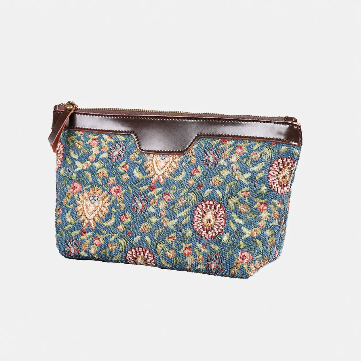 Oriental Blue Carpet Makeup Bag carpet bag MCW Handmade of America front