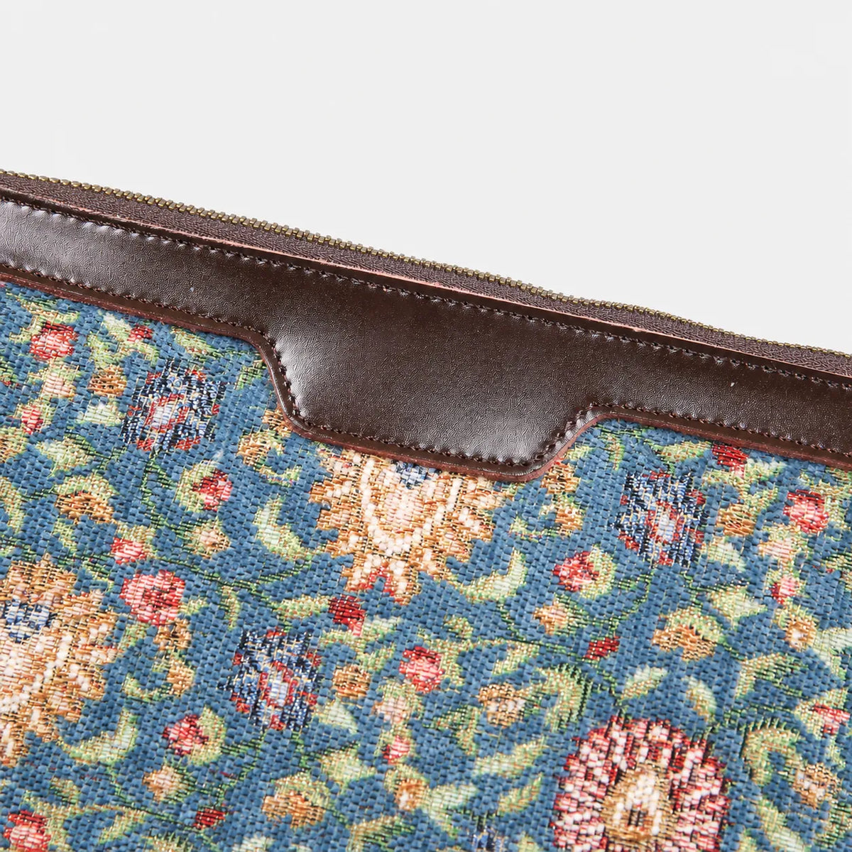 Oriental Blue Carpet Makeup Bag carpet bag MCW Handmade of America details