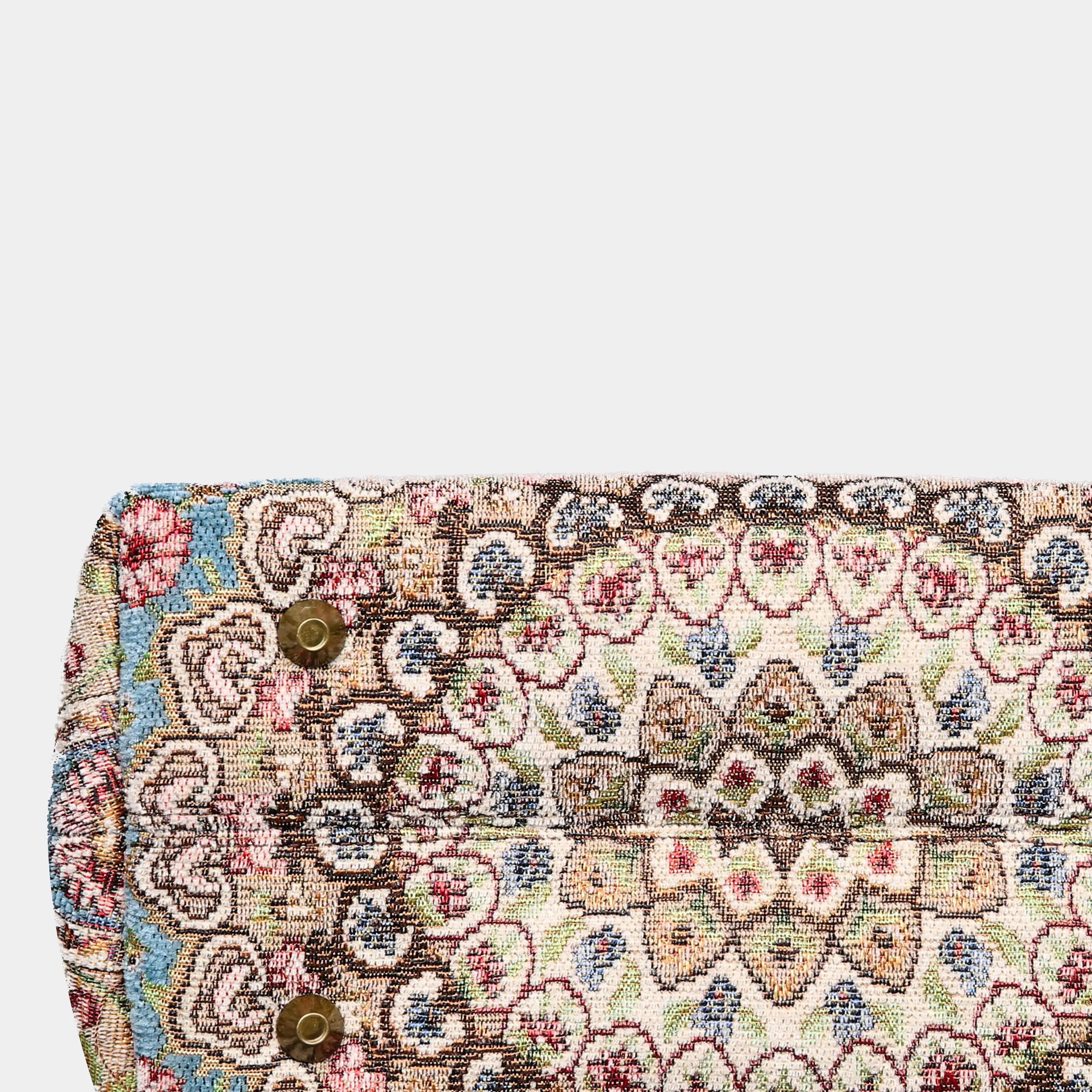 Oriental Blue Carpet Satchel Carpetbag of America bottom