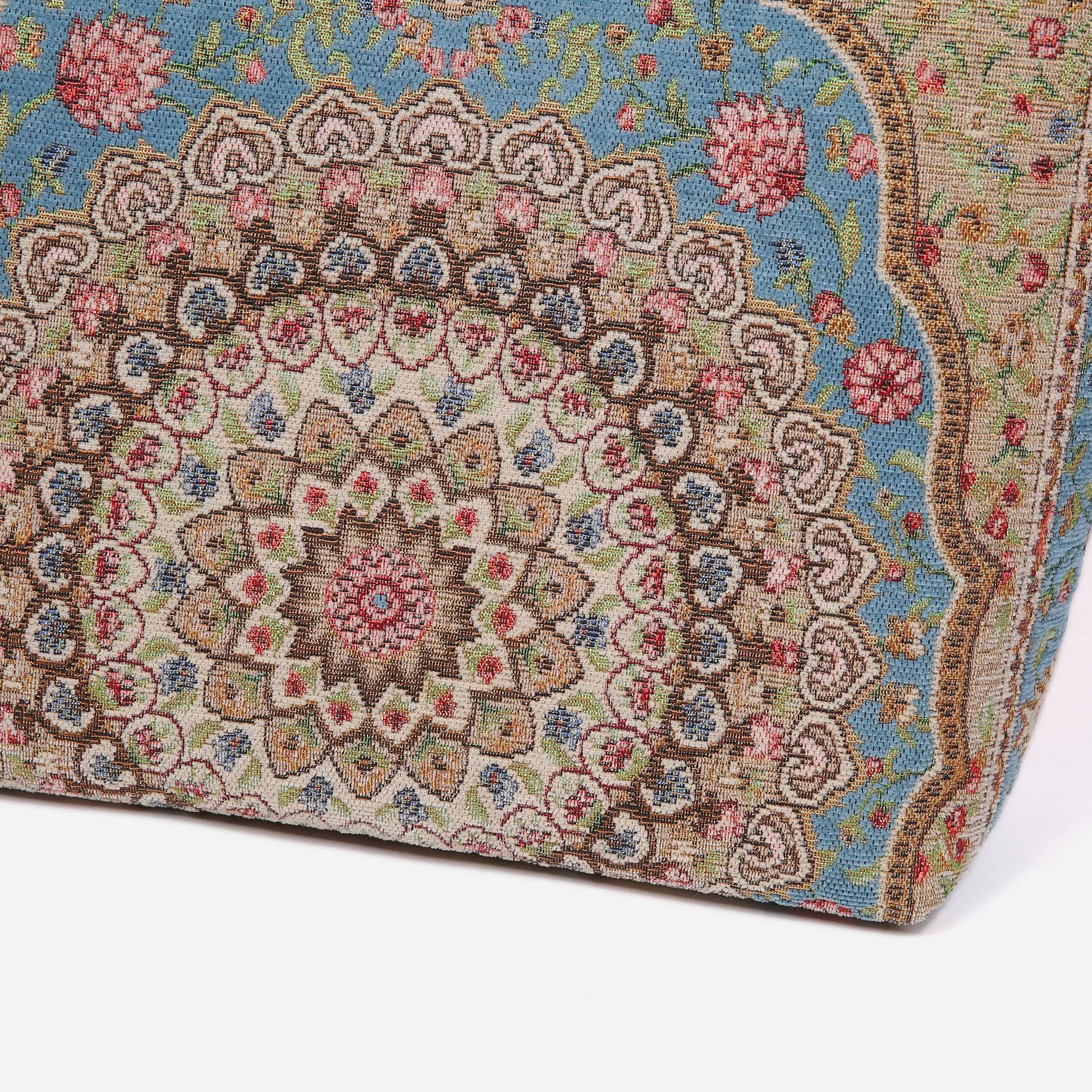 Oriental Blue Carpet Tote Shopper Carpetbag of America details