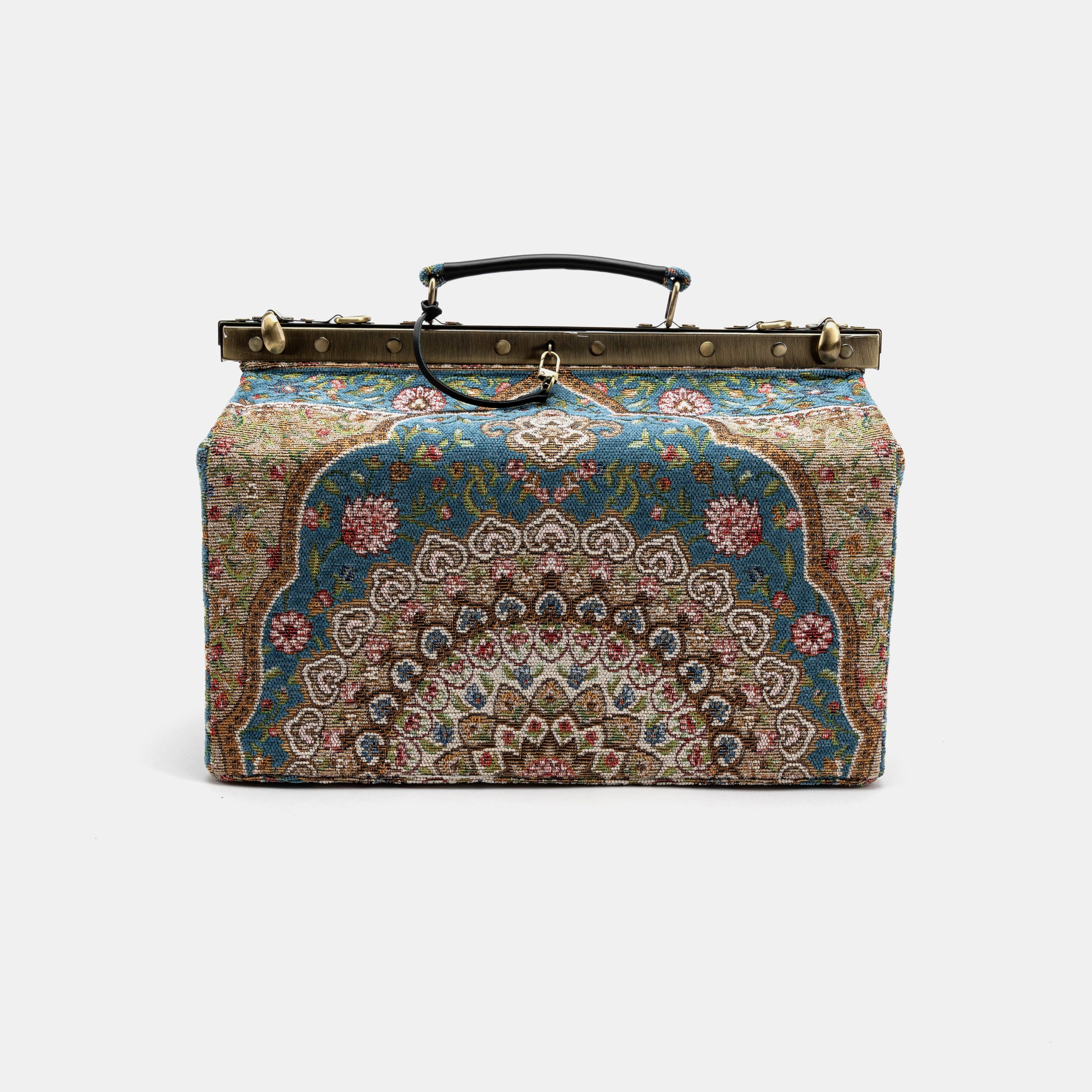 Oriental Blue Genevieve Carpet Gladstone Bag of America front